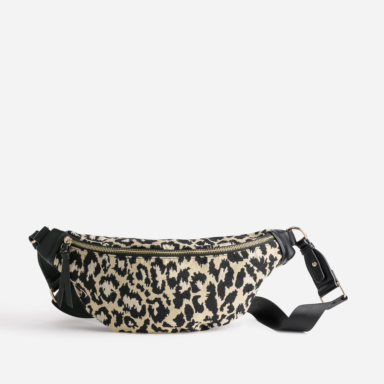 Sac banane TEXTO beige motif leopard