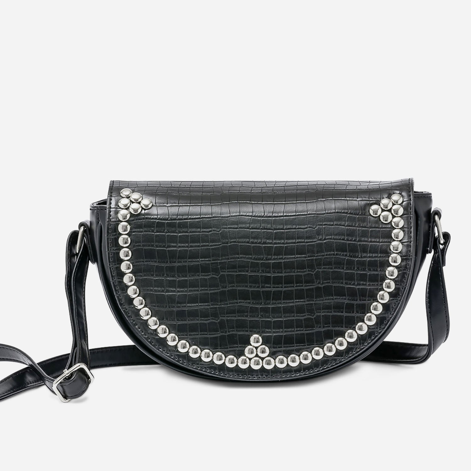 Sac a main imitation croco noir hot sale