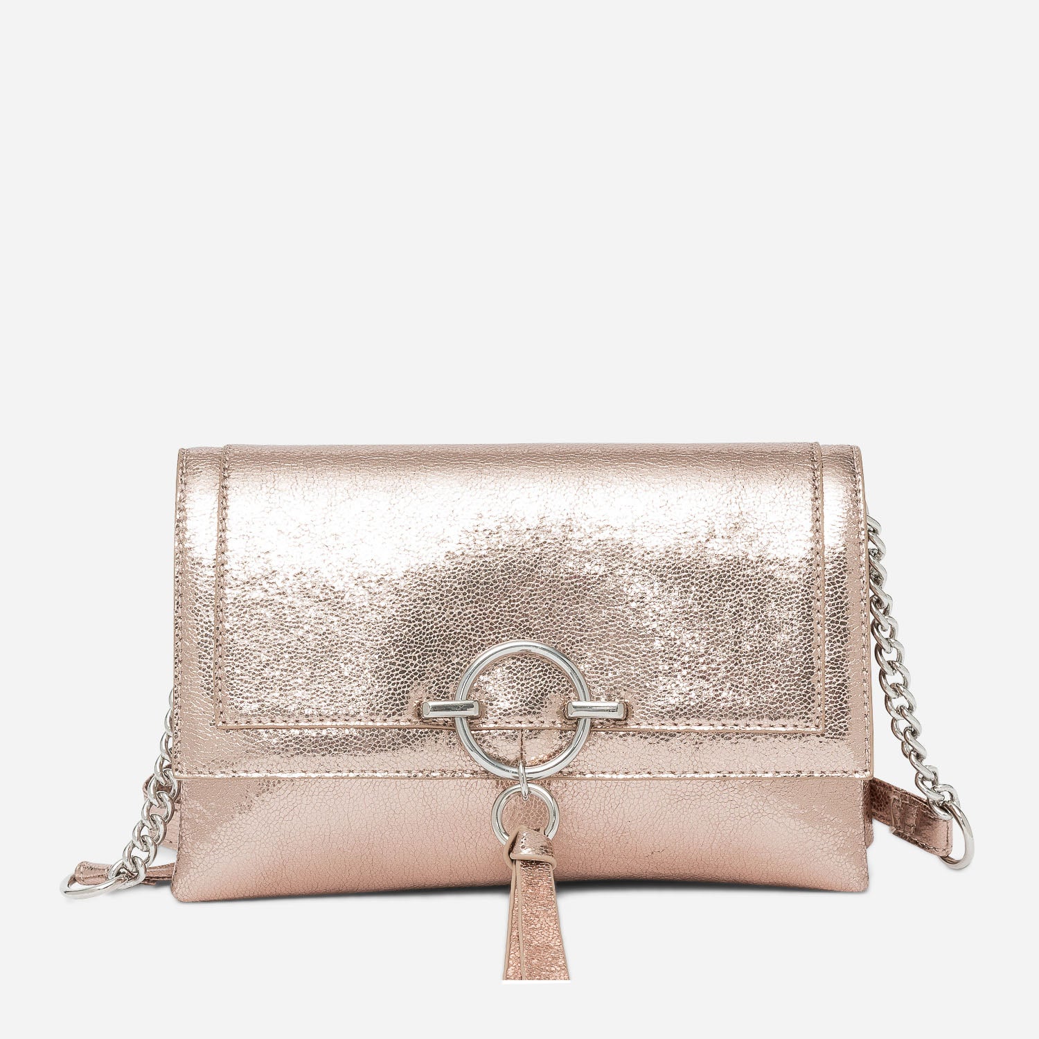 Sac bandouli re rose cuivr m tallis avec anneau Sacs main