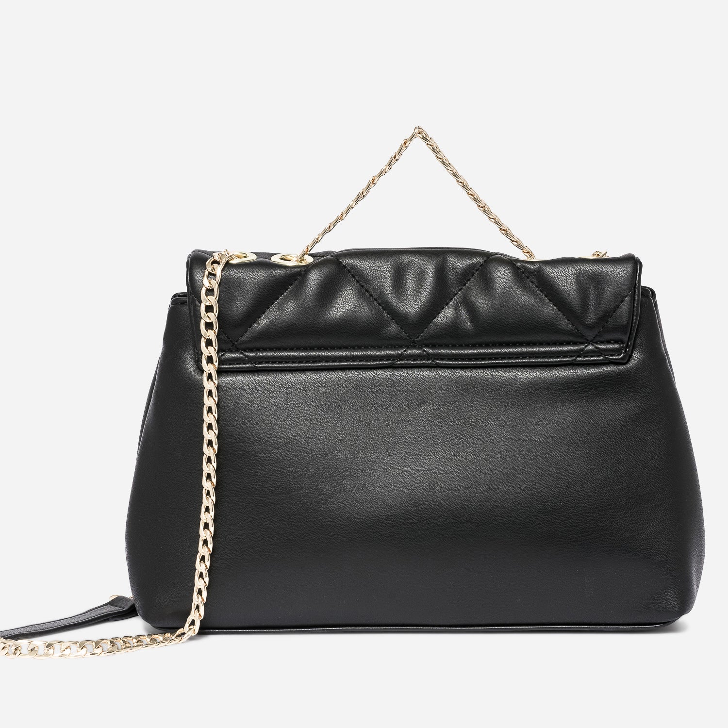 Sac a main TEXTO noir avec rabat matelasse cloute Sacs a main Maroquinerie ERAM