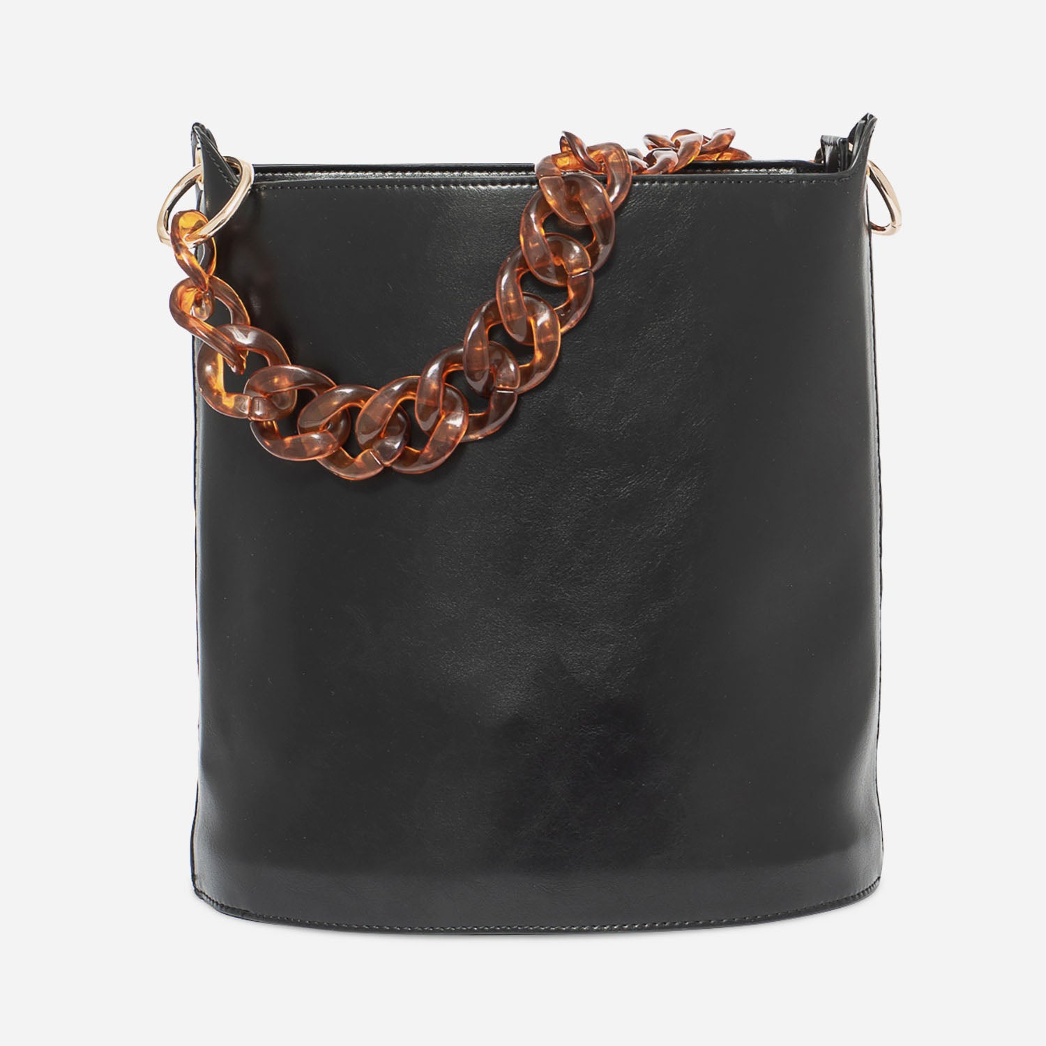 Sac seau noir a anse plexi Sacs a main Maroquinerie ERAM