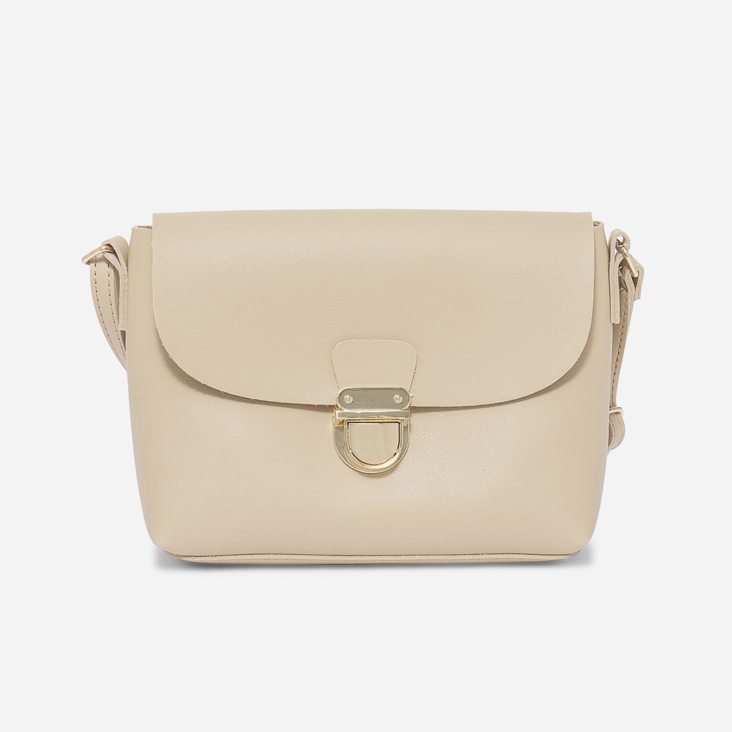 Sac bandouli re beige boucle cartable Sacs main Maroquinerie