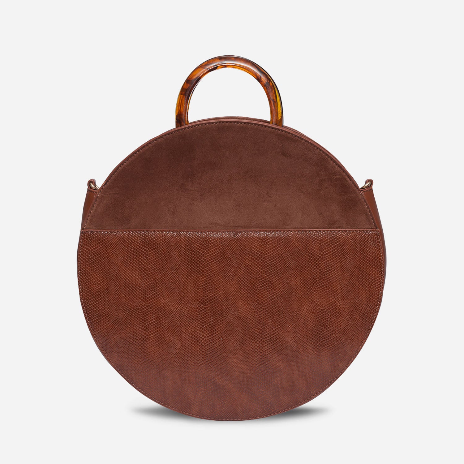 Sac a main rond brun rougi bi matiere Sacs a main Maroquinerie ERAM