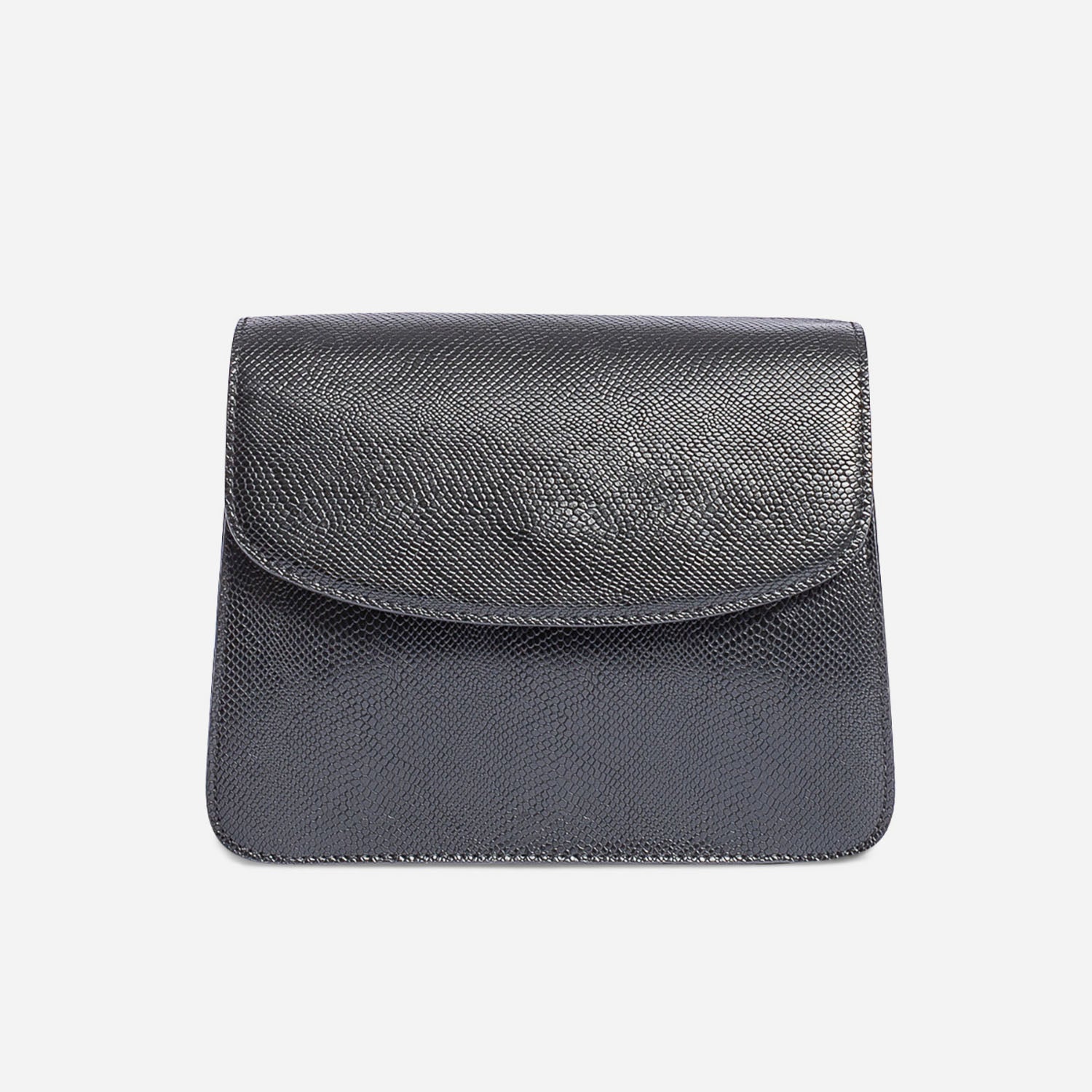 Sac bandouli re noir effet python Sacs main Maroquinerie ERAM