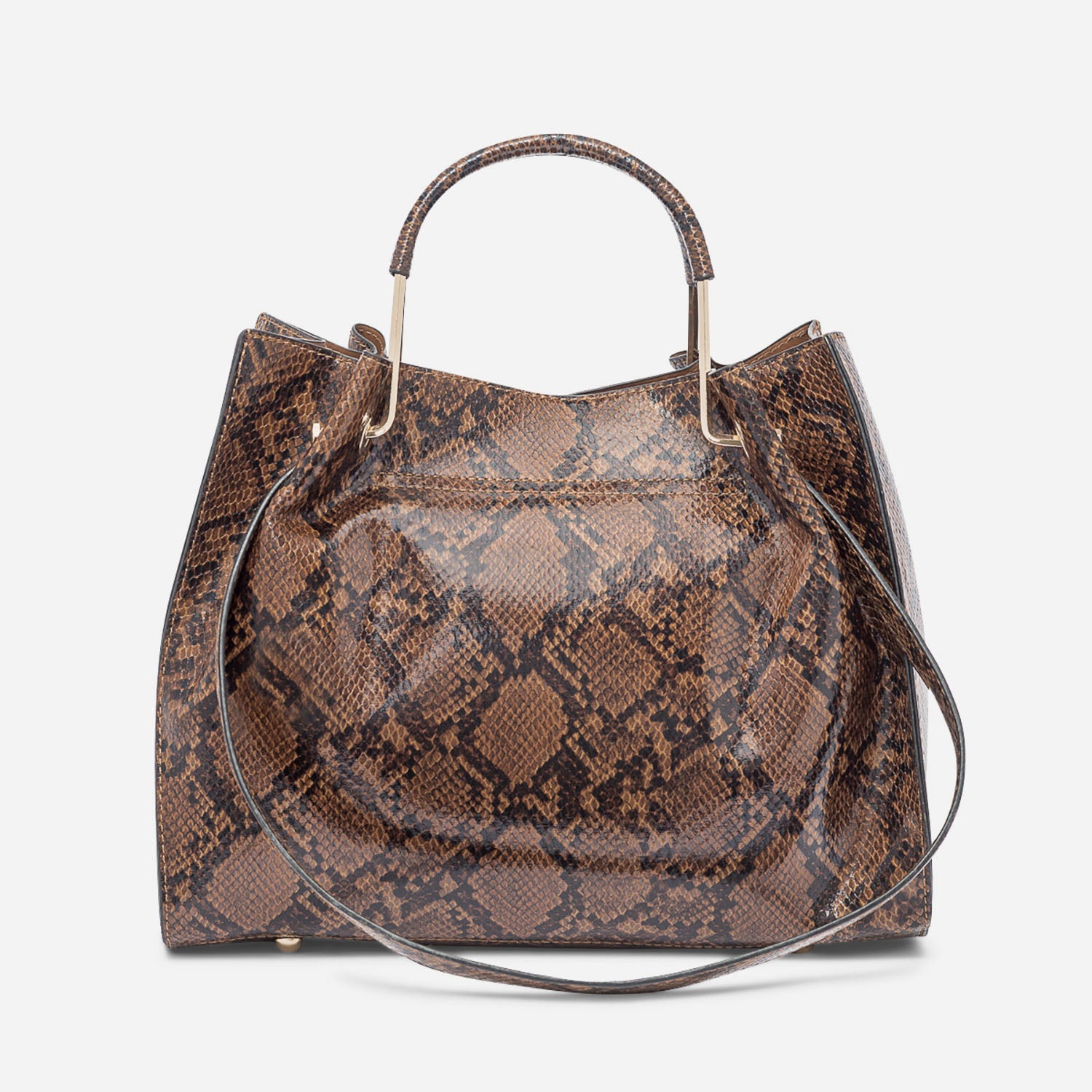 Sac main TEXTO noir n ud imprim Sacs main Maroquinerie ERAM