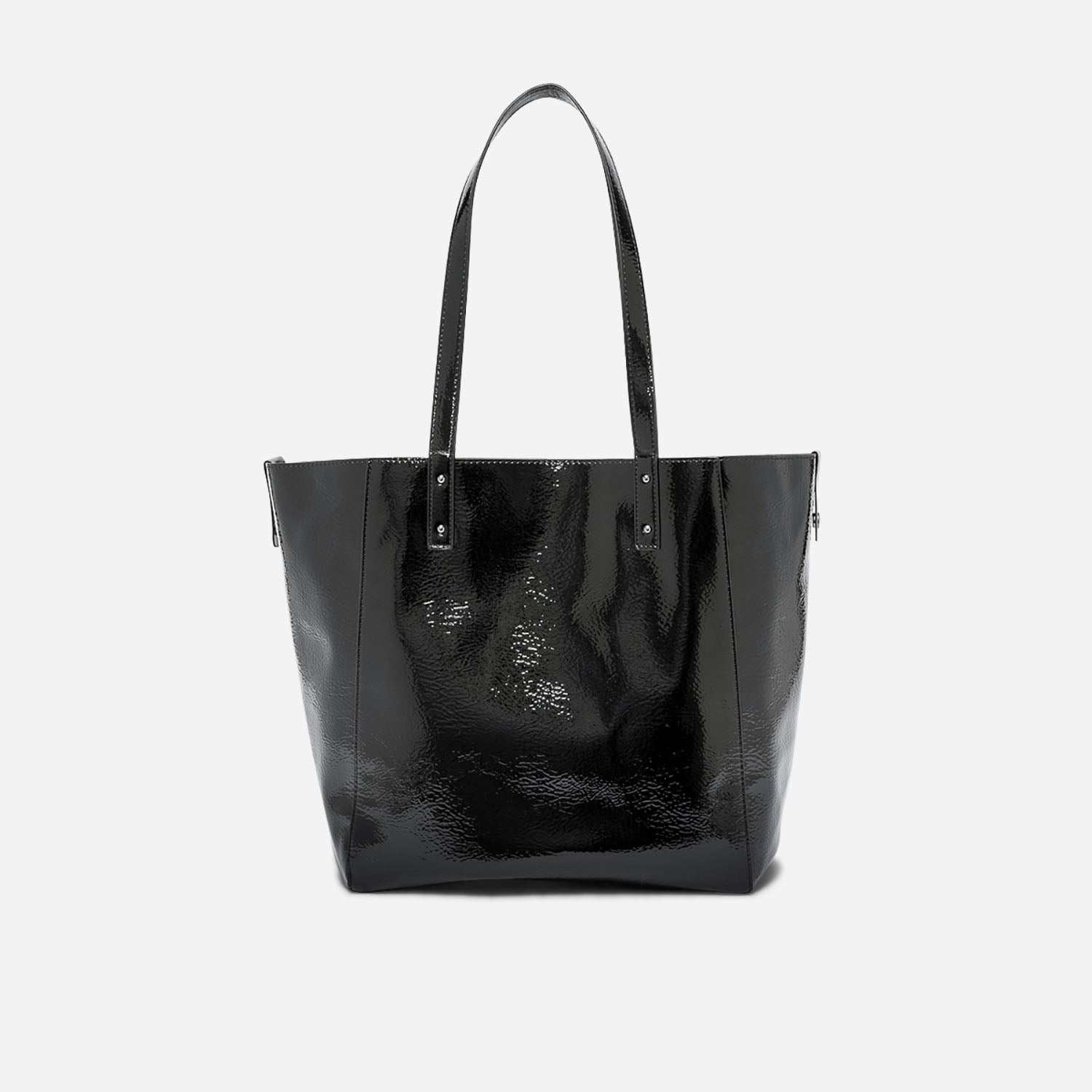 Sac cabas TEXTO noir verni Sac cabas Grand volume Maroquinerie
