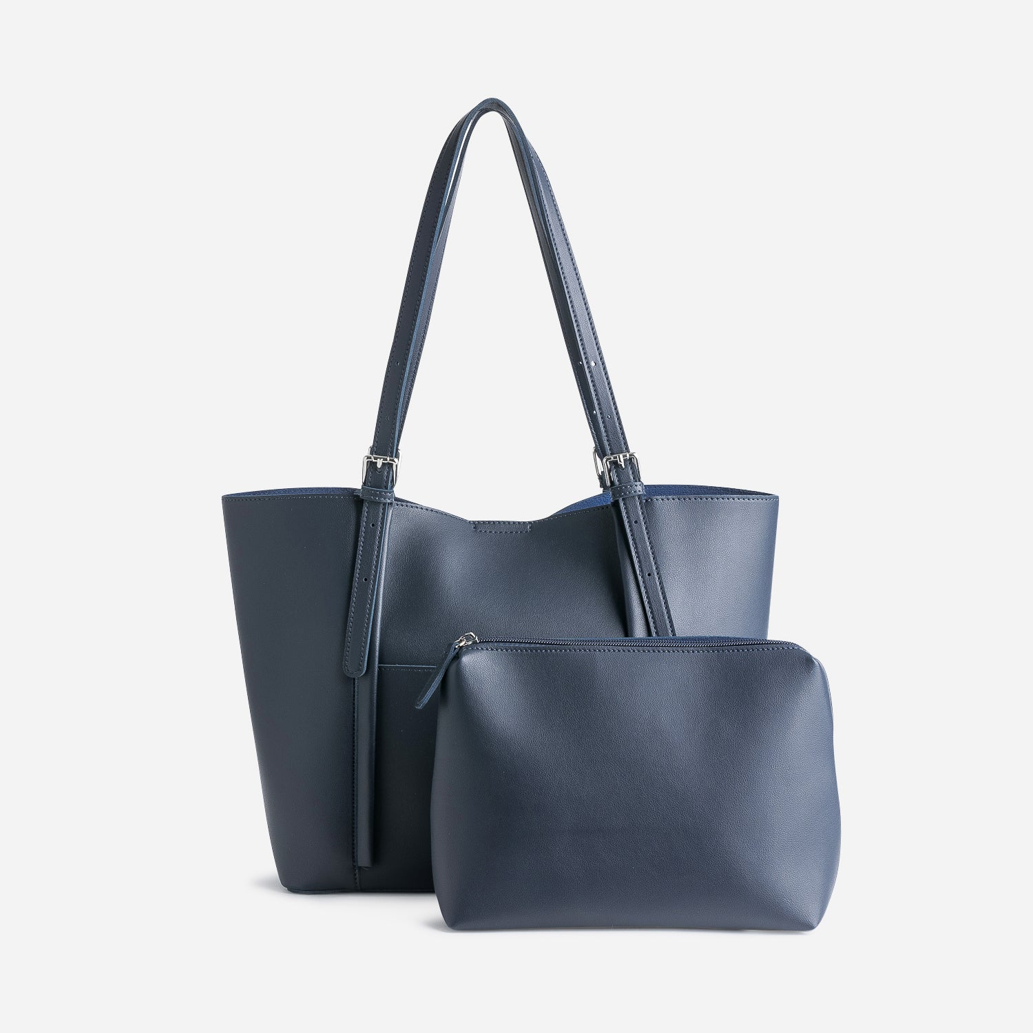 Sac cabas bleu marine 2 en 1 pochette amovible Sacs a main Maroquinerie ERAM