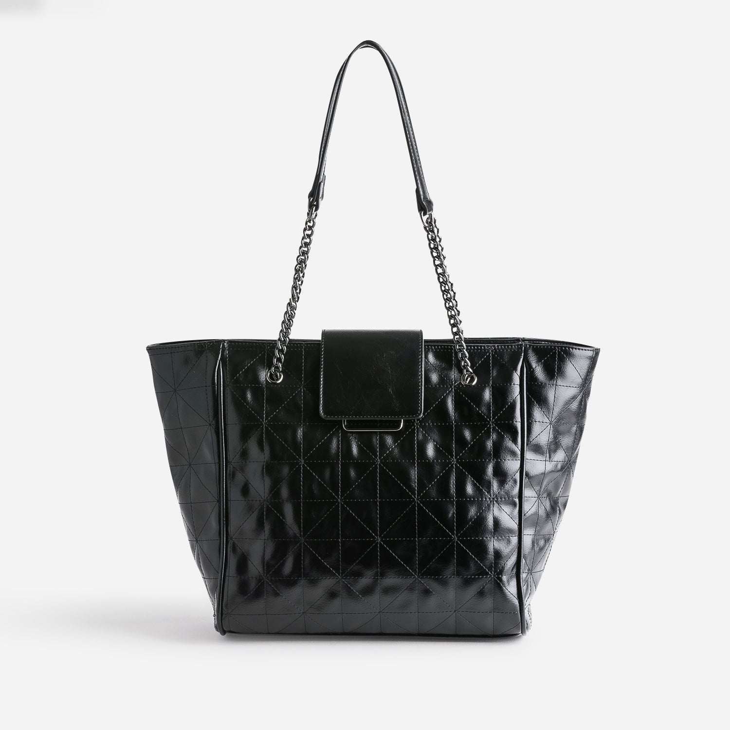 Sac cabas TEXTO noir effet matelasse Sac cabas Grand volume Maroquinerie ERAM