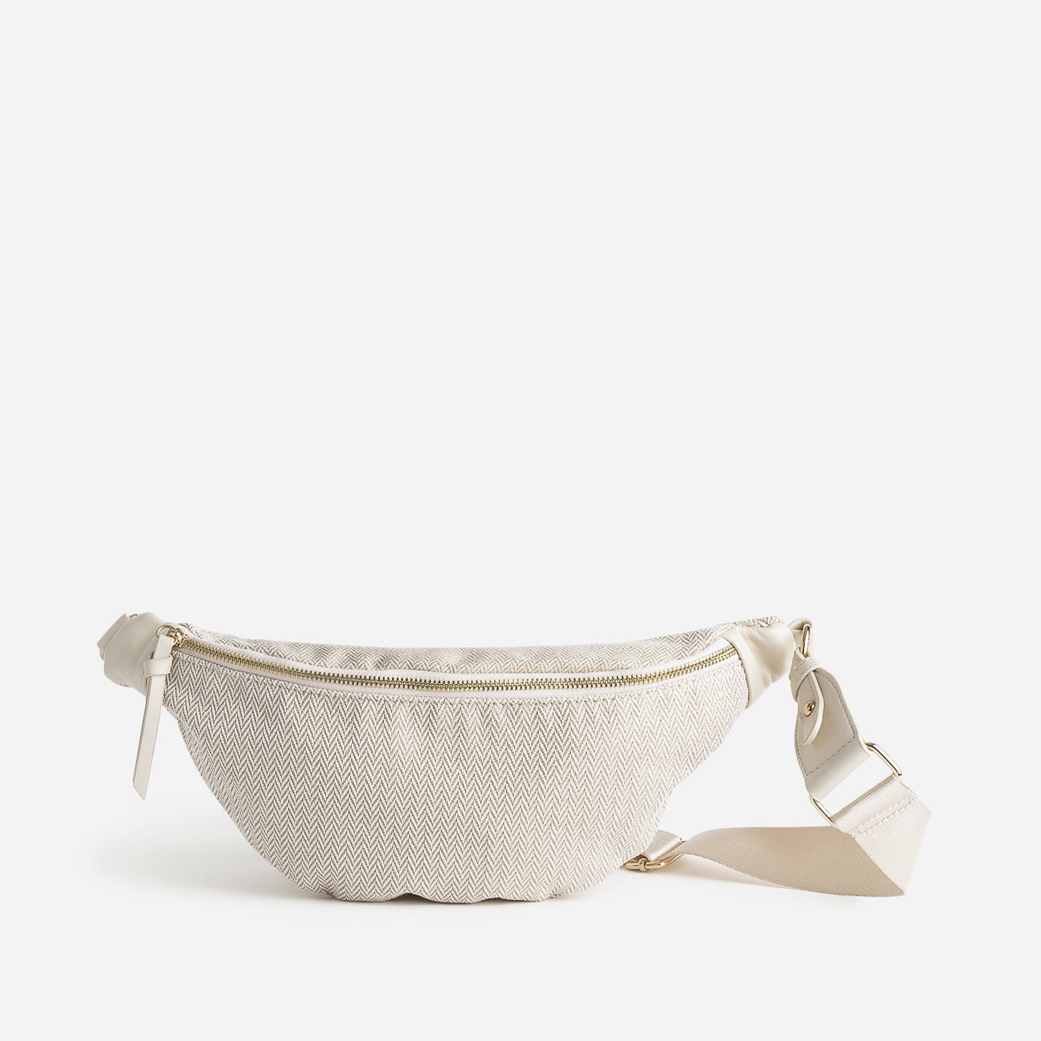 Sac banane beige a motif chevrons Sacs a main Maroquinerie ERAM