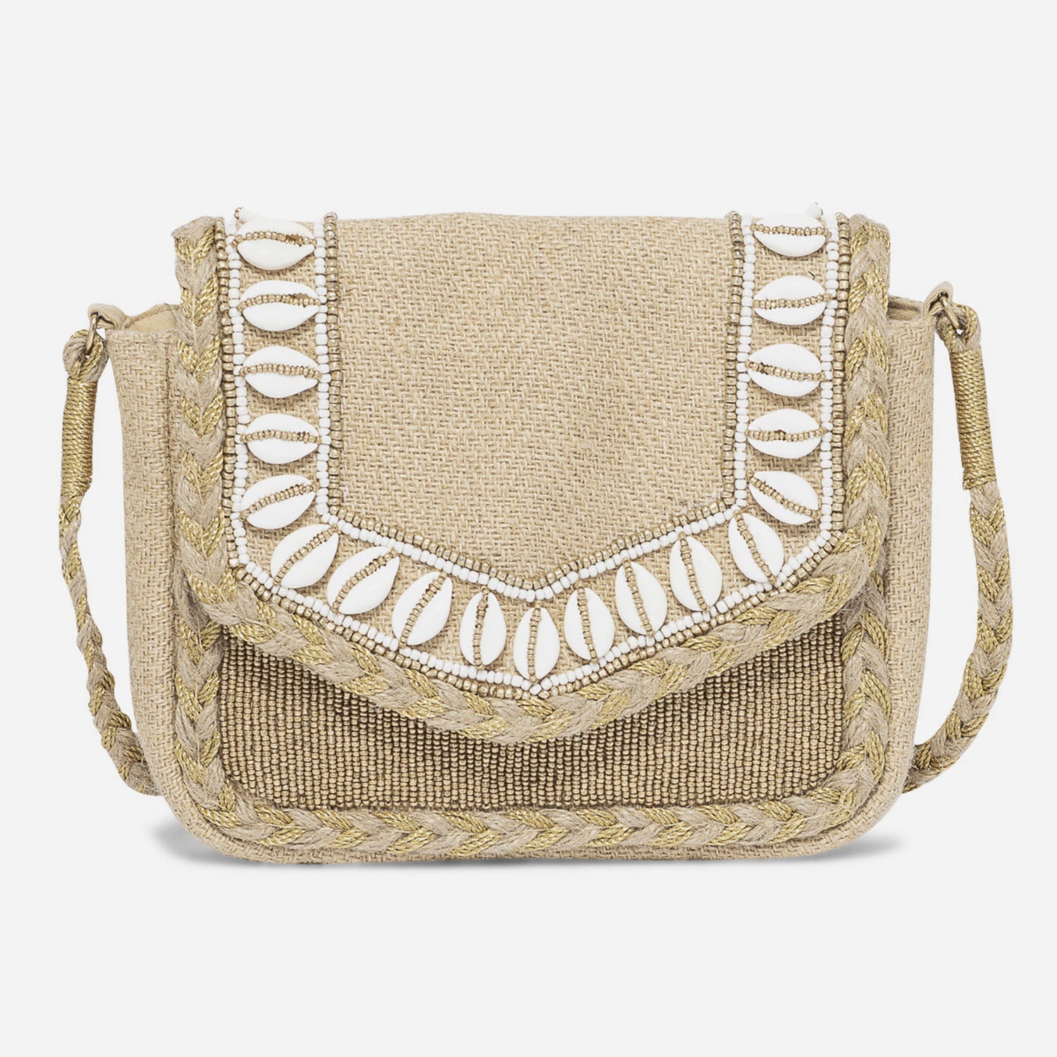 Sac bandouli re beige en jute avec broderies Sac cabas Grand