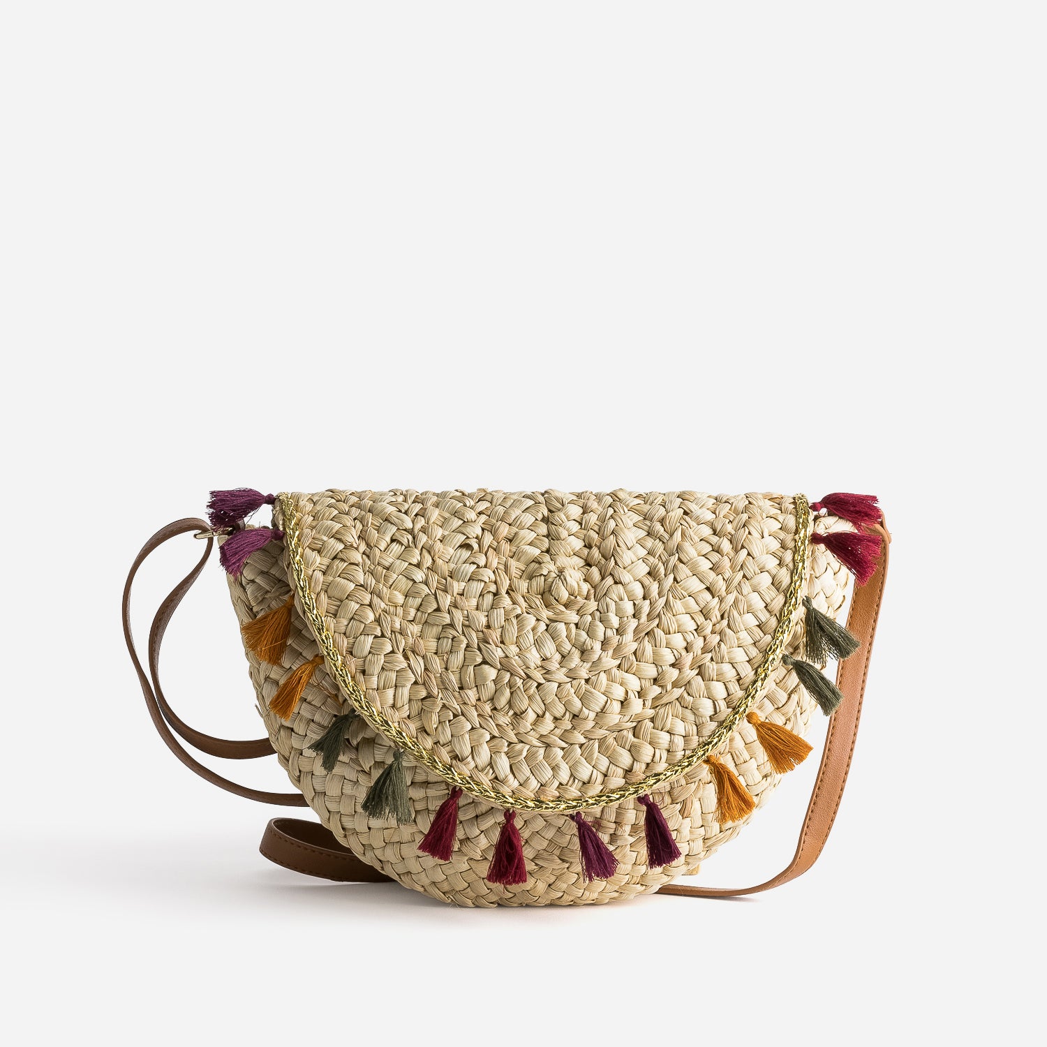 Sac bandouliere TEXTO beige en paille a pampilles Sacs a main Maroquinerie ERAM