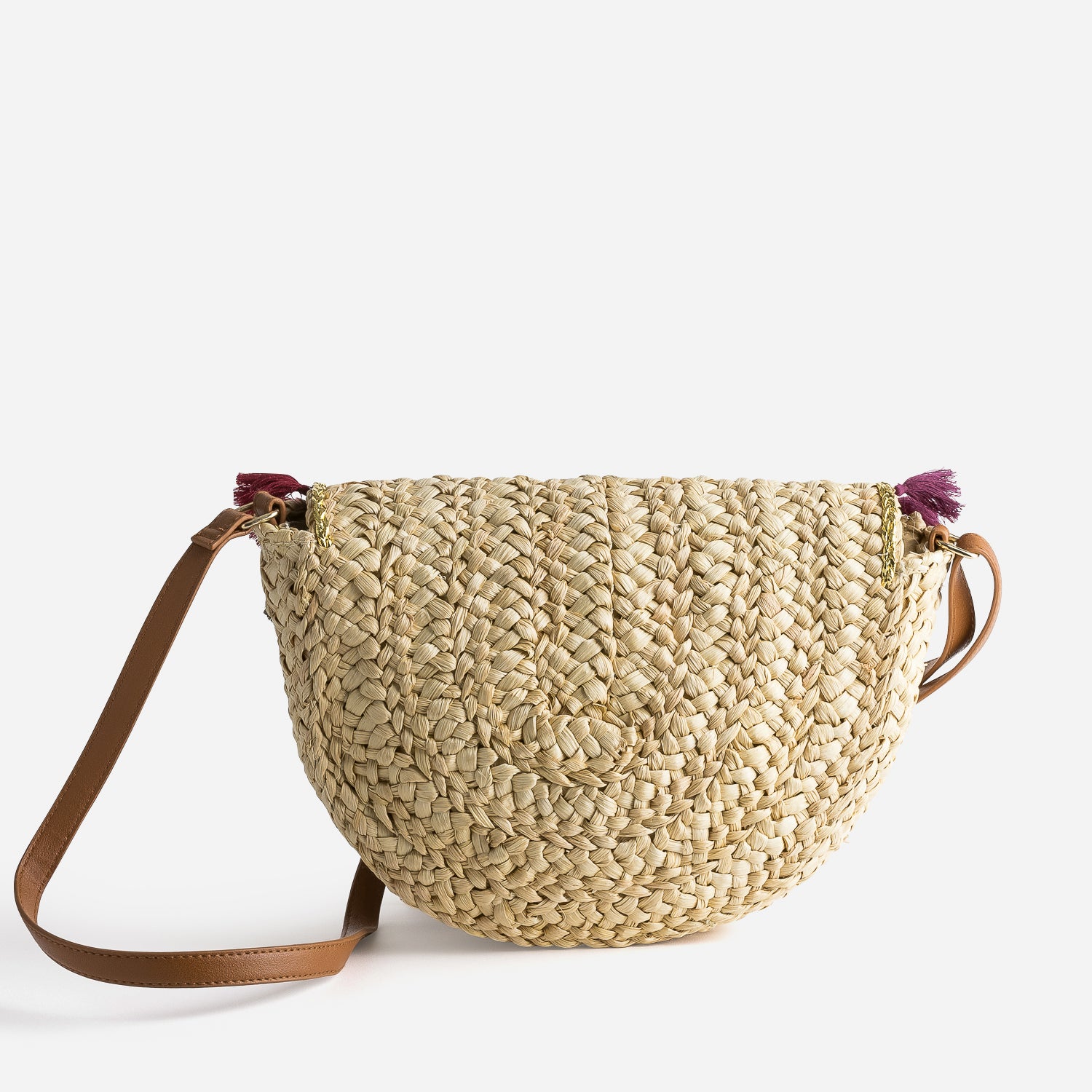 Sac bandouliere TEXTO beige en paille a pampilles Sacs a main Maroquinerie ERAM