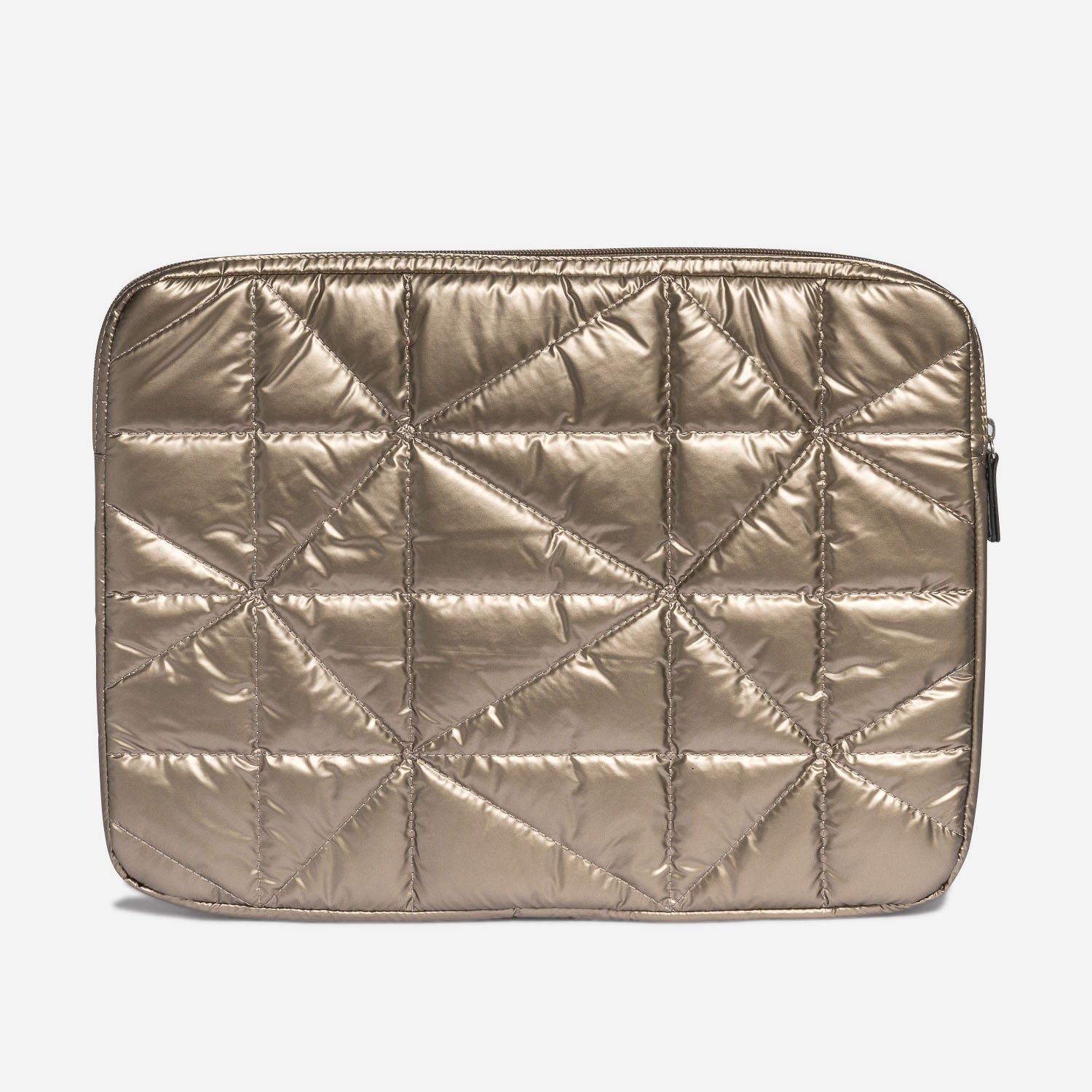Pochette a ordinateur TEXTO bronze matelassee Sacs a main Maroquinerie ERAM