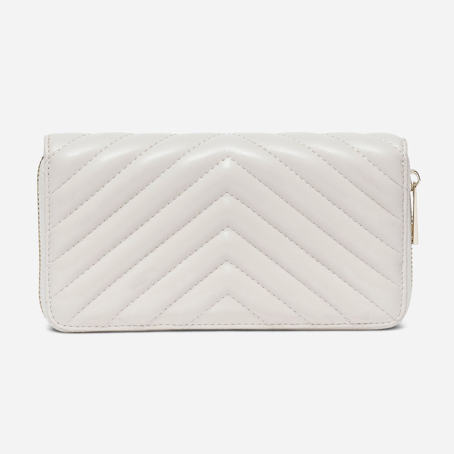 Portefeuille TEXTO blanc cass effet matelass Porte monnaie