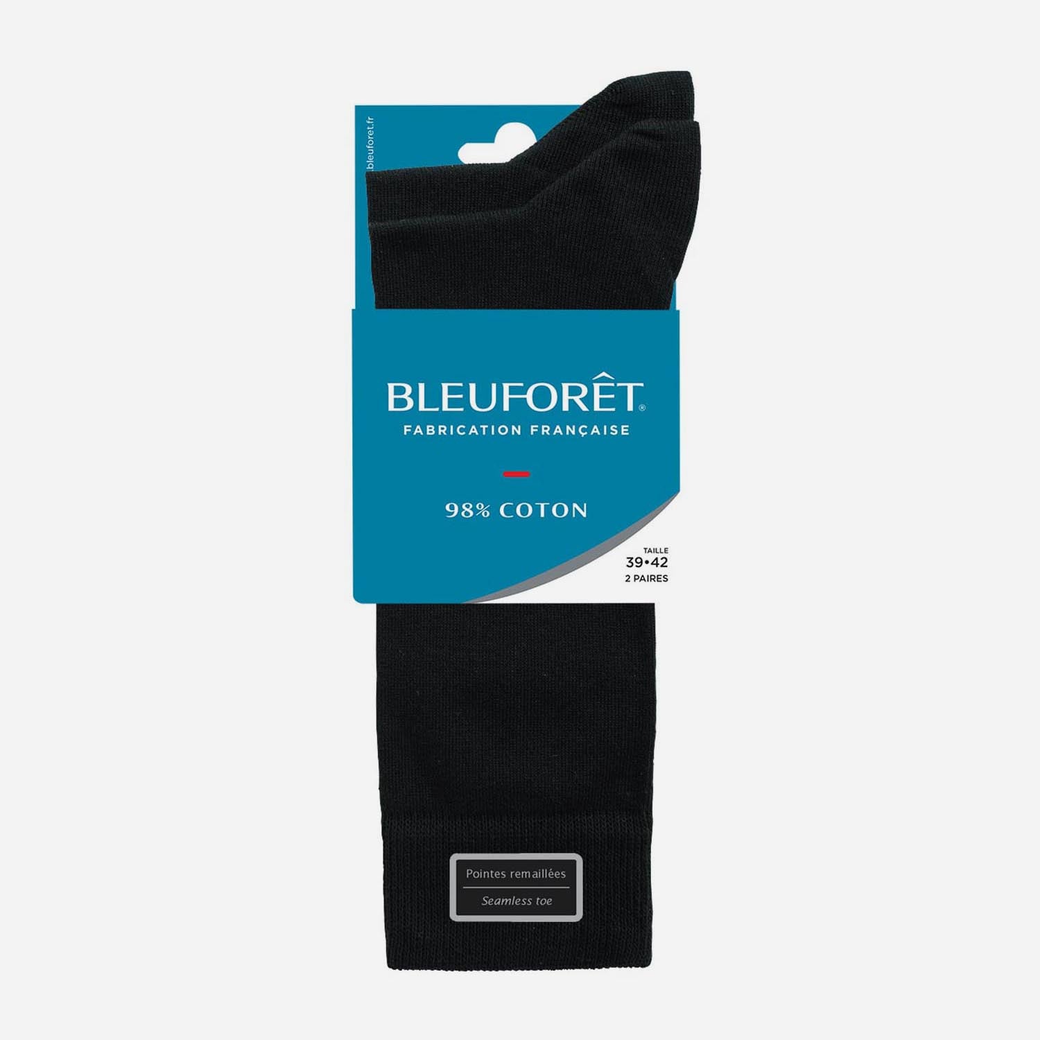 2 paires de chaussettes BLEUFORET noires Pointure 39 42 Accessoires Accessoires ERAM