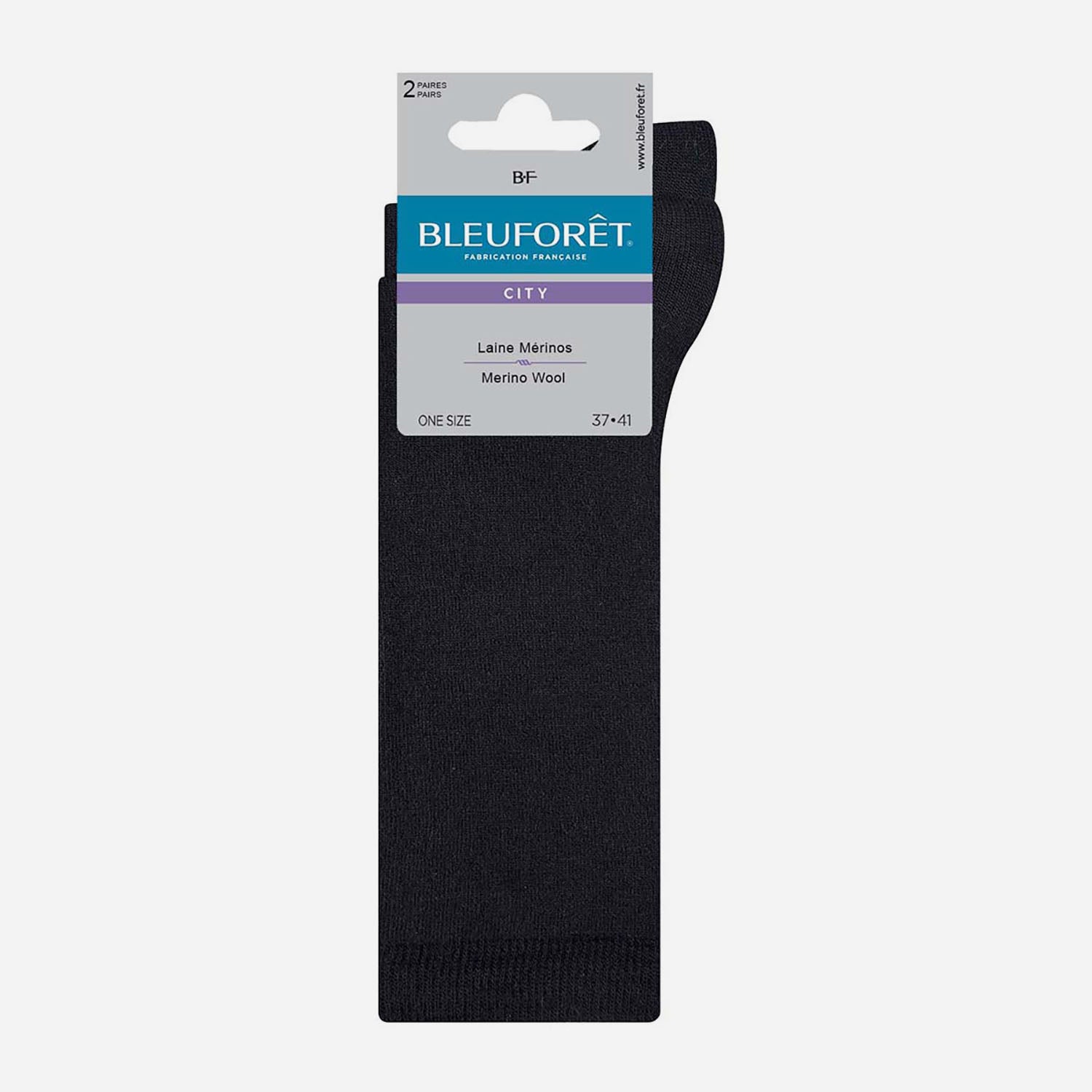 Chaussettes BLEUFORET noires en laine melangee 37 41 Chaussettes Collants Accessoires ERAM