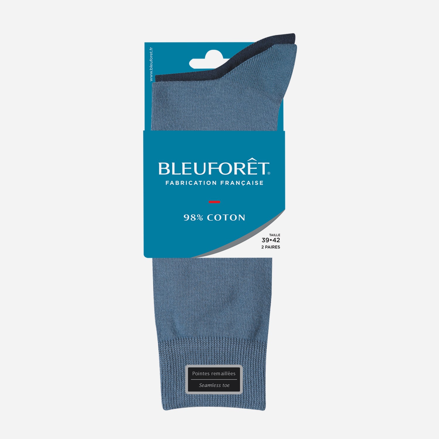 2 paires de chaussette BLEUFORET bleues Pointure 43 46 Accessoires Accessoires ERAM