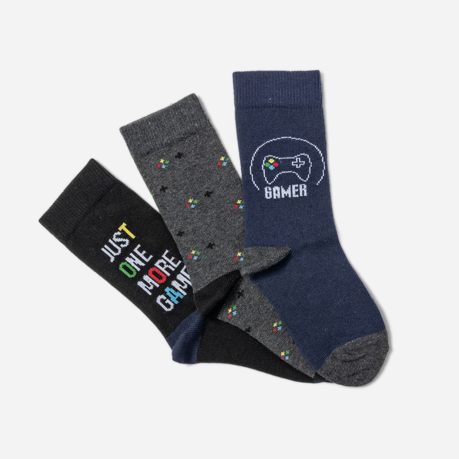 Lot de 3 paires de chaussettes a motif jeux video Chaussettes Collants Accessoires ERAM