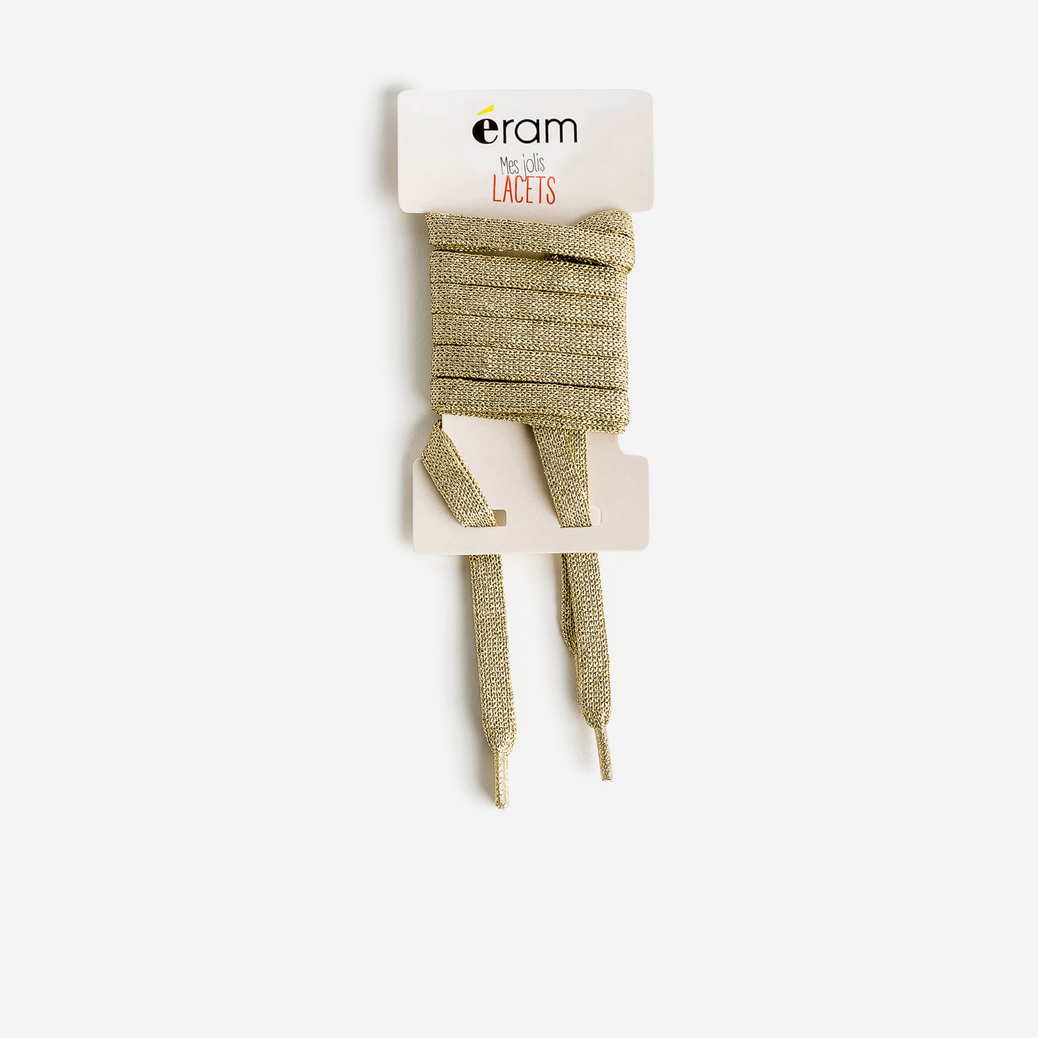 Lacets plats dorés shop