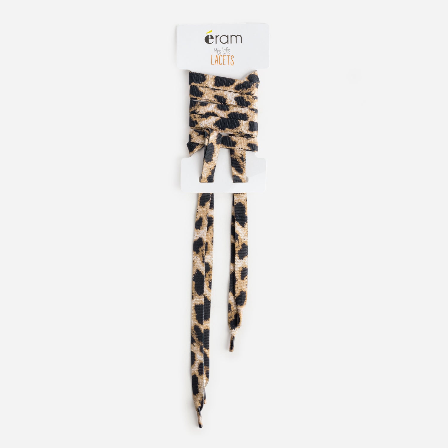 Lacets beiges imprime effet leopard Accessoires Accessoires ERAM