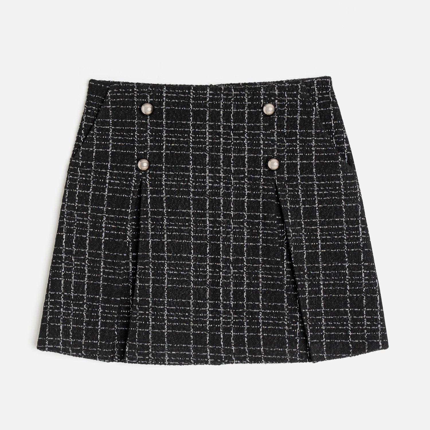 Jupe tweed noir shop