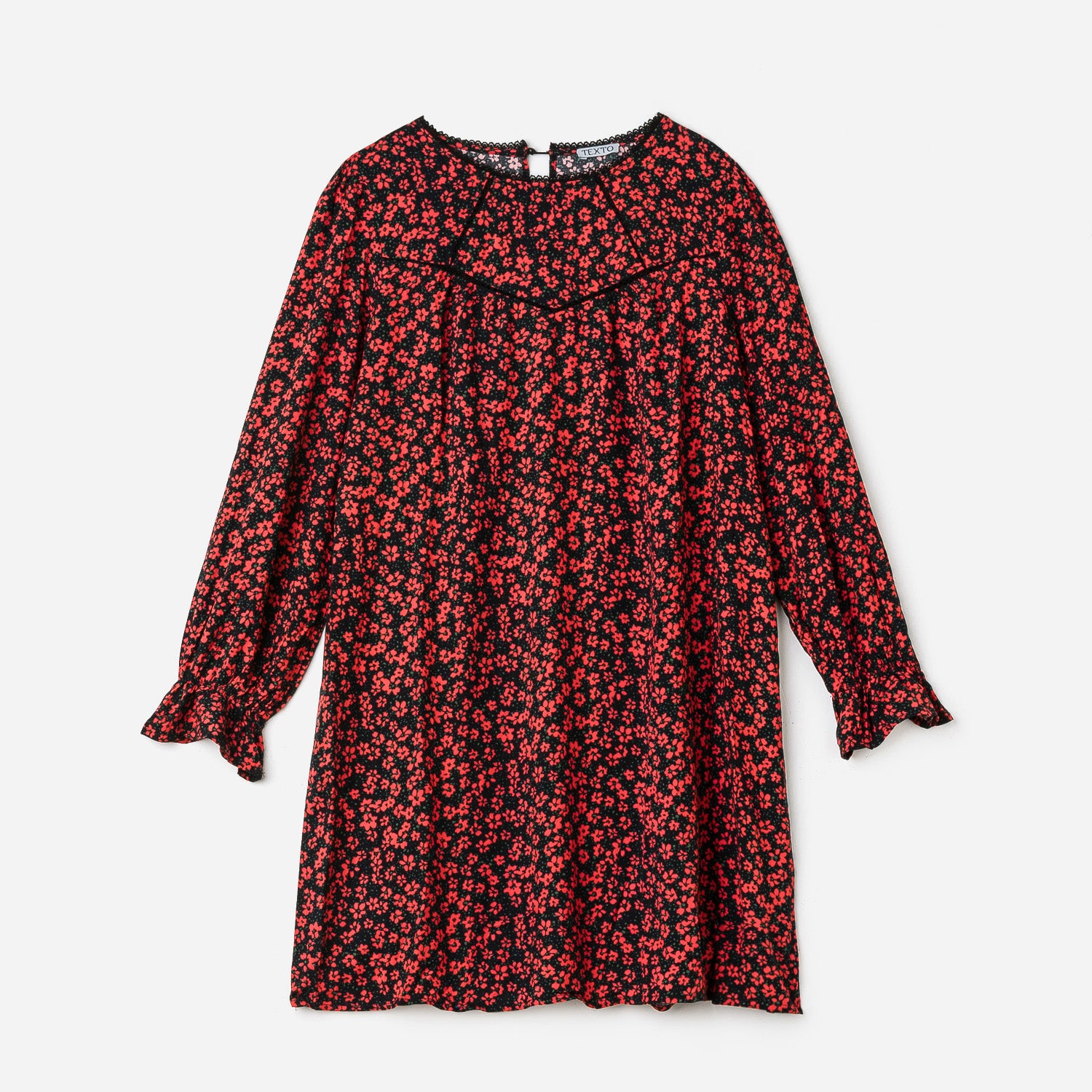 Robe noir a fleur rouge online