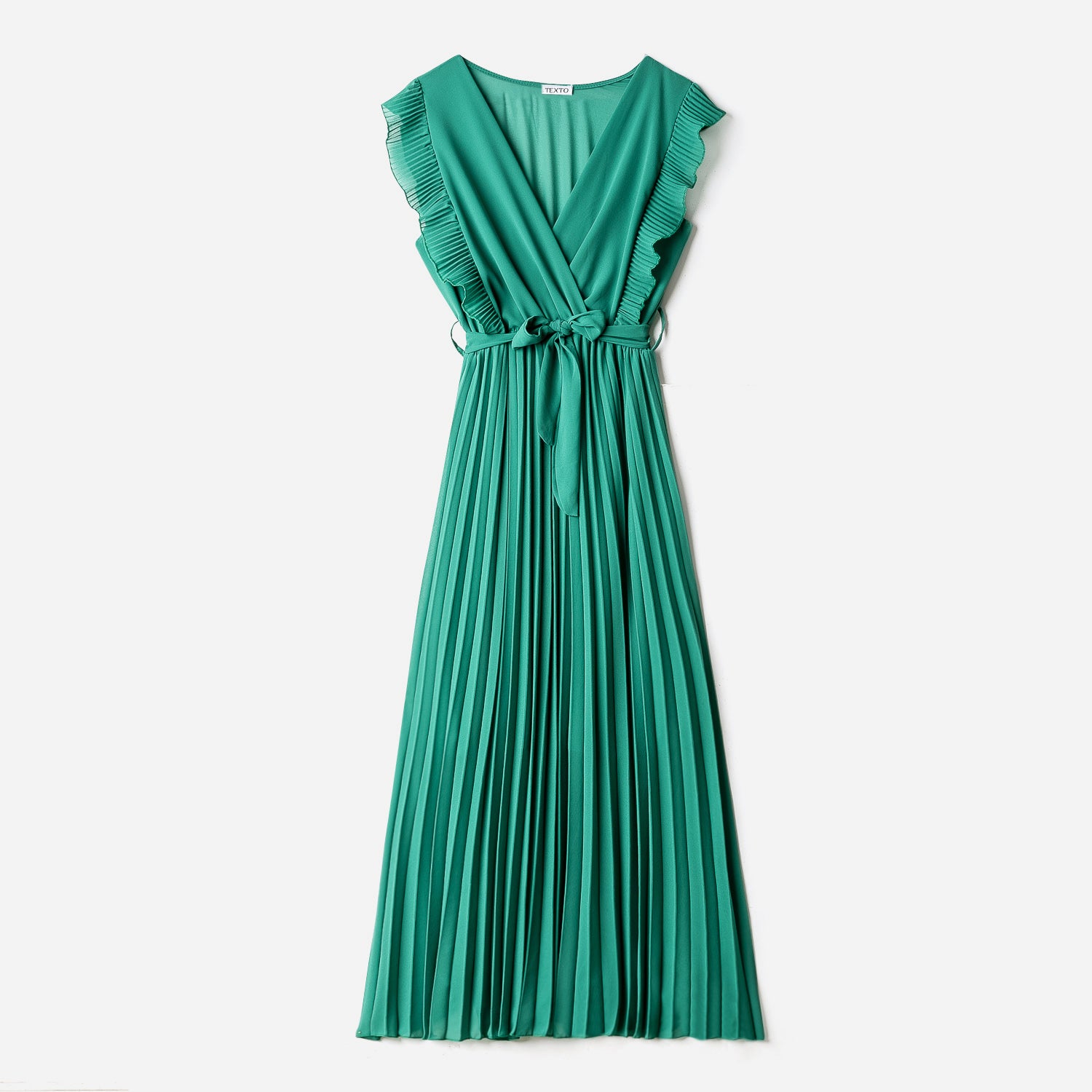 Robe plissee verte hot sale