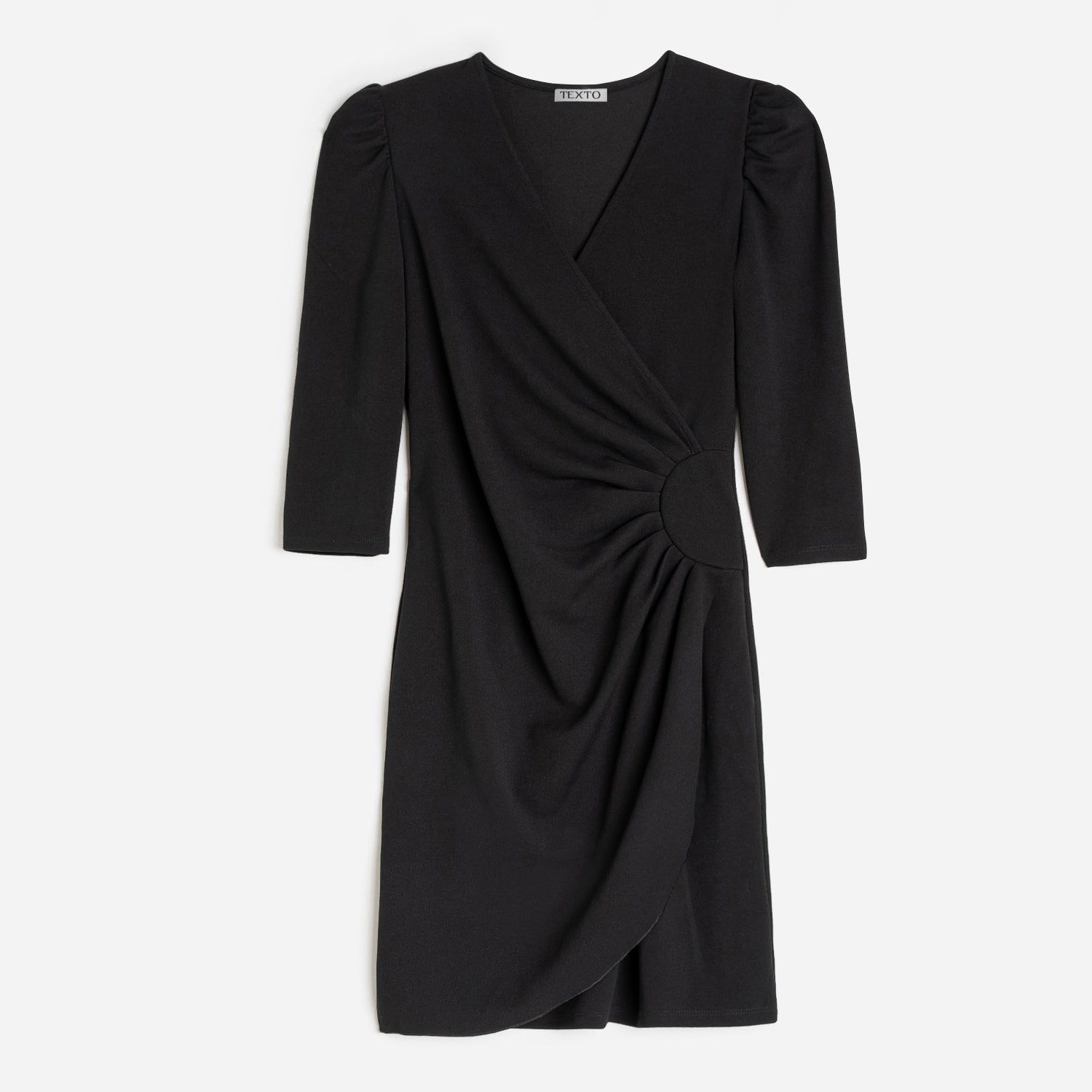 Robe noire drapée 2025