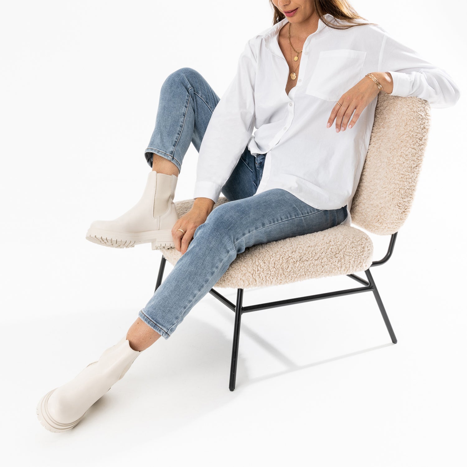 Chemise blanche mi longue femme 2025