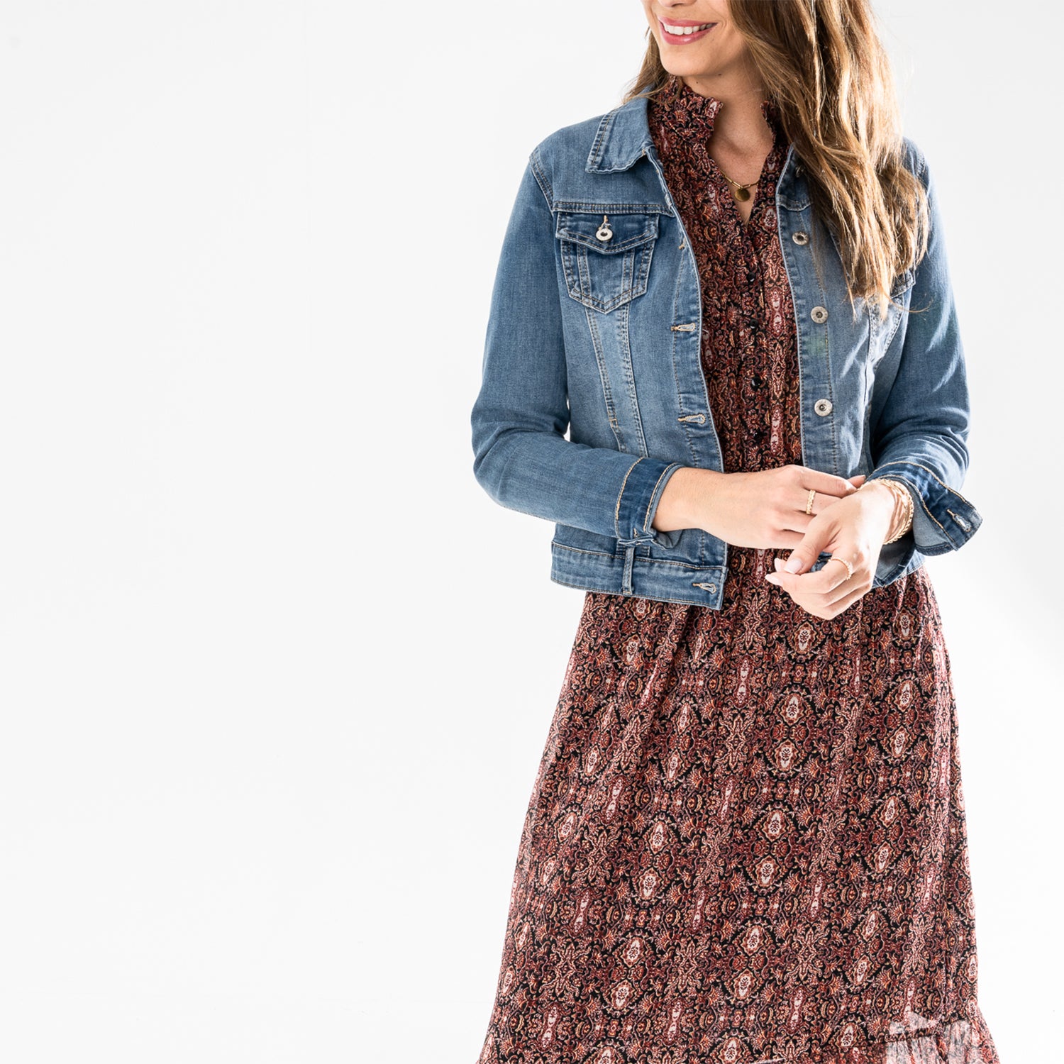 Veste en jean TEXTO bleu d lav Textile femme Accessoires ERAM