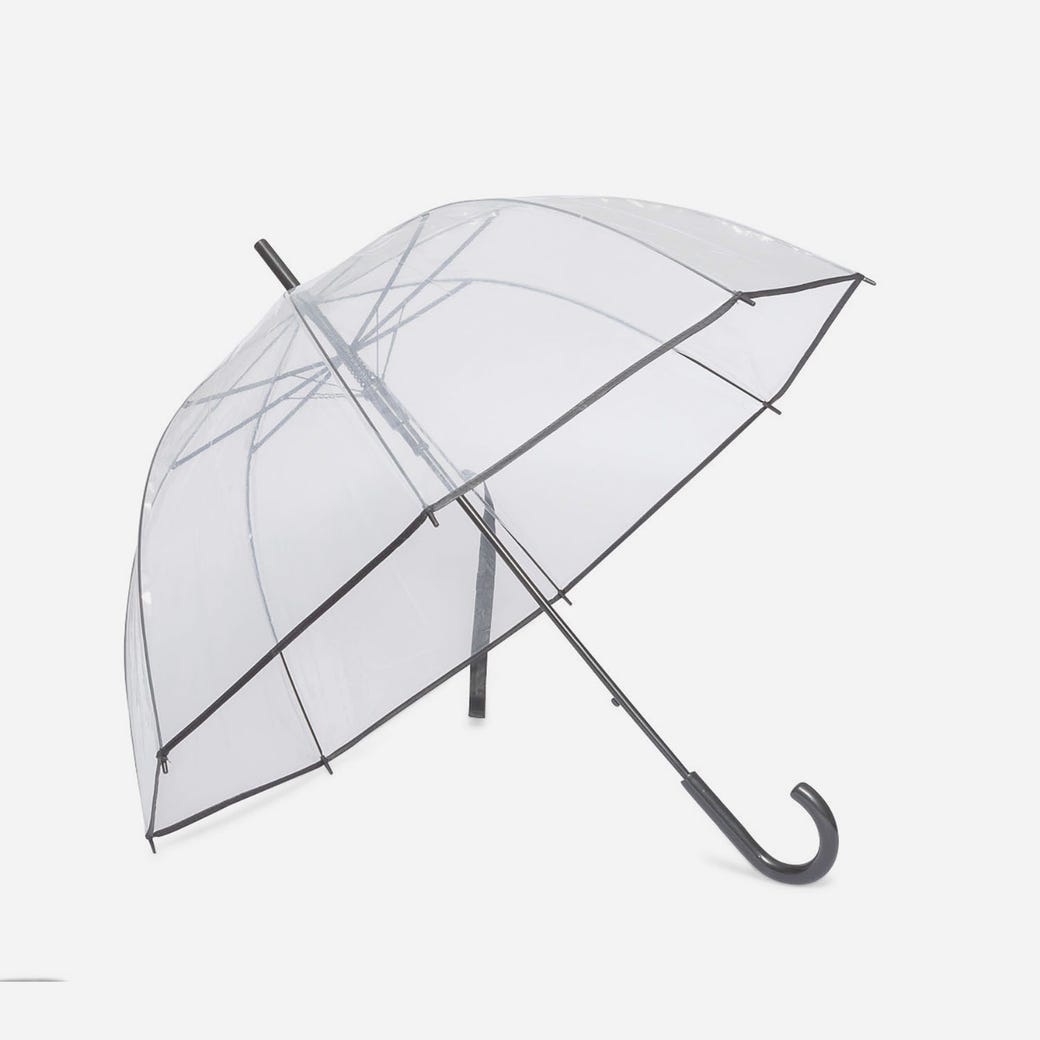 Parapluie transparent et noir