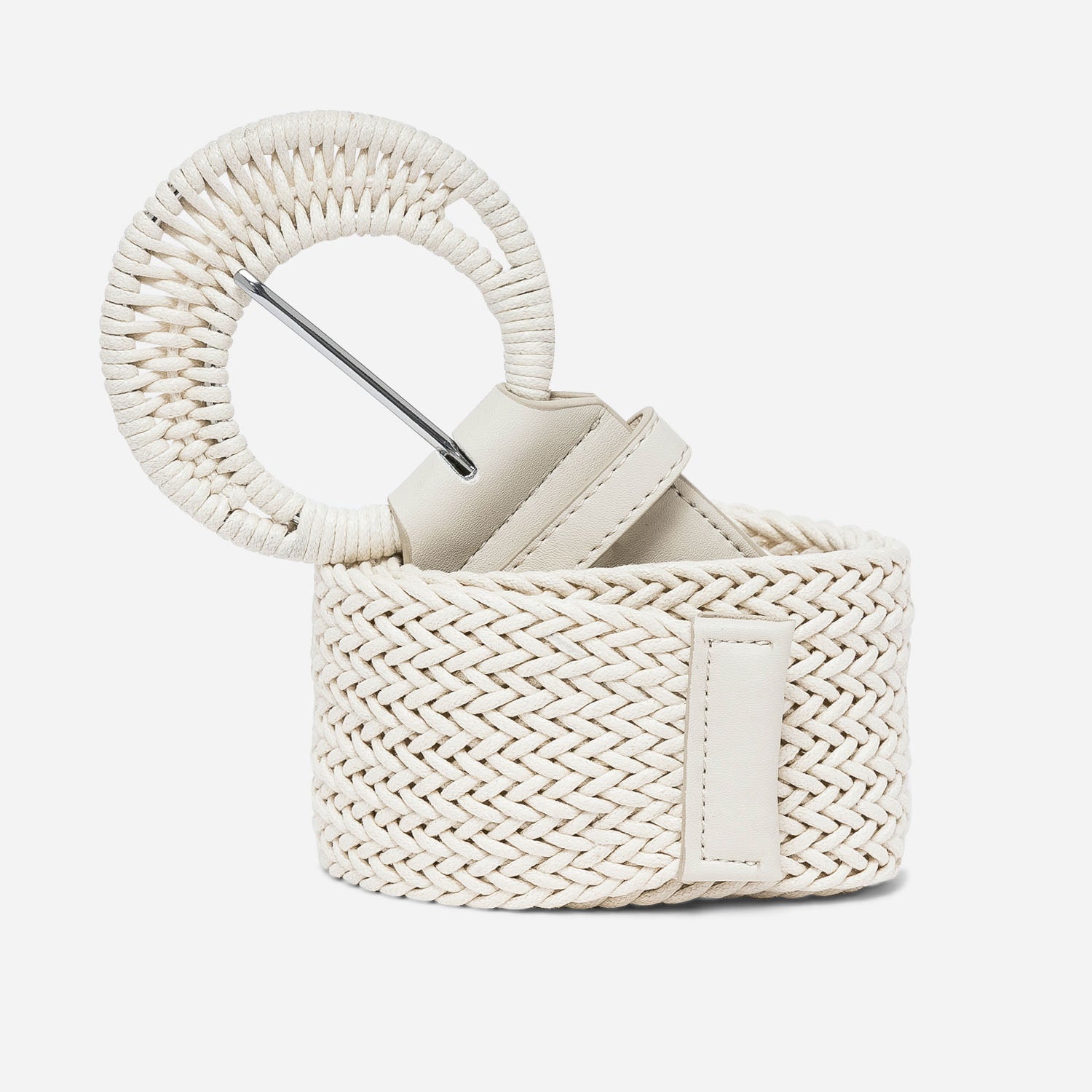 Ceinture tressée femme beige top