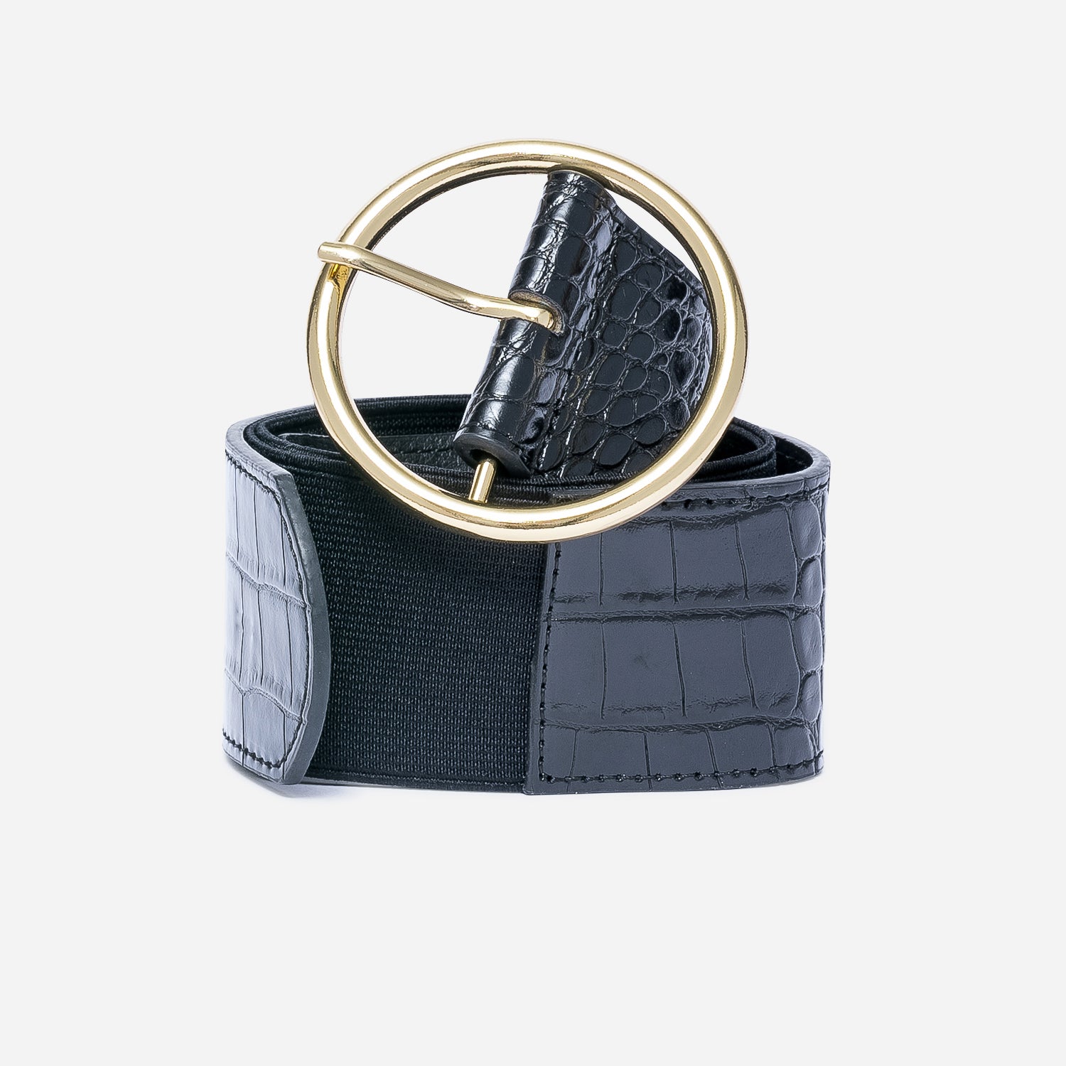 Ceinture noire large elastiquee Ceintures Accessoires ERAM
