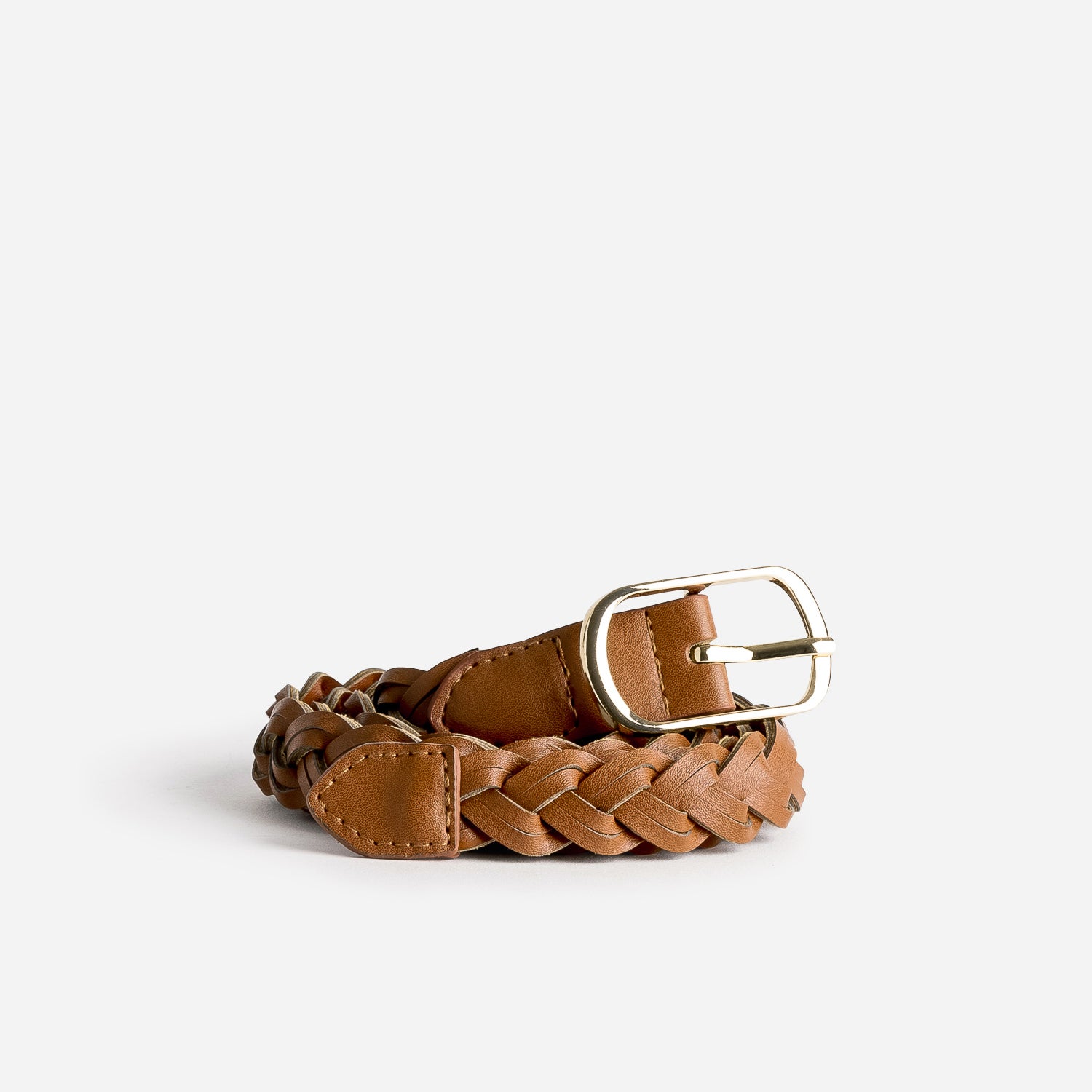 Ceinture fine camel tressee Ceintures Accessoires ERAM