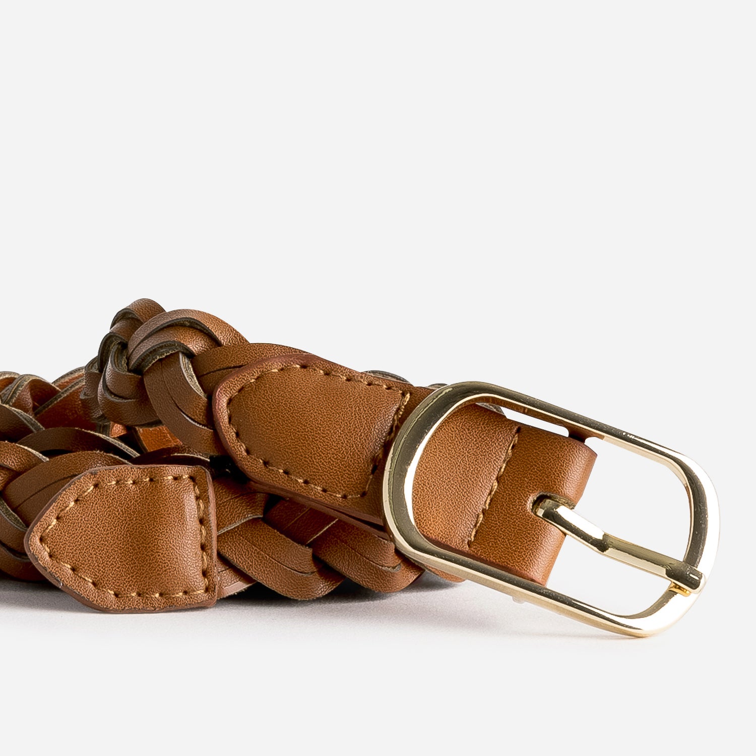 Ceinture fine camel tressee Ceintures Accessoires ERAM