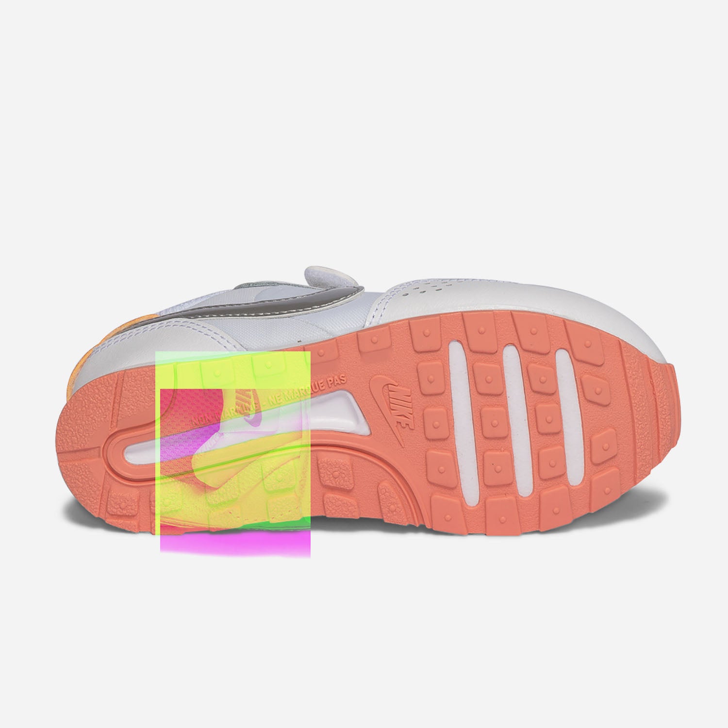 Basket enfant NIKE Blanche et corail Chaussures de sport Sport ERAM