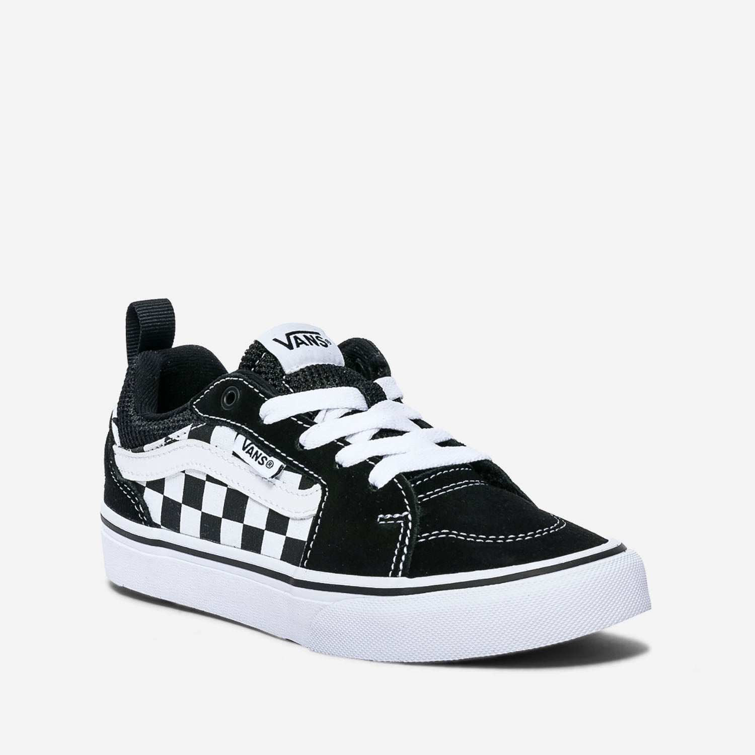Tennis VANS noire en cuir velours et toile a damier Chaussures de sport Sport ERAM
