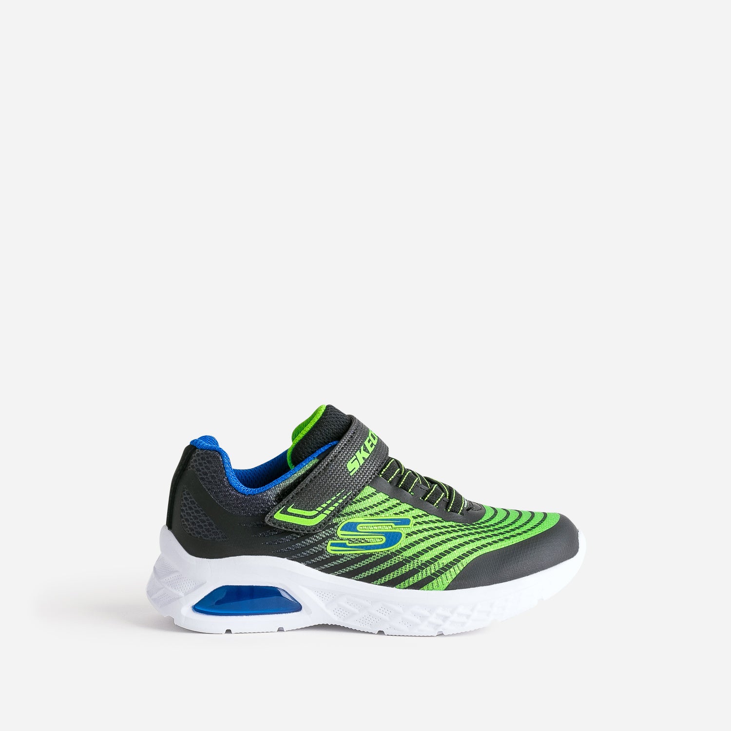 Tennis SKECHERS vert fluo d tails gomme noirs Chaussures de
