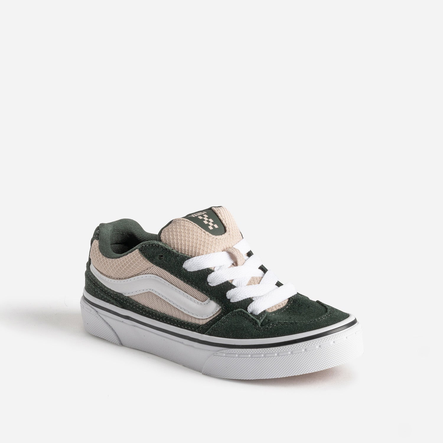 Tennis VANS vert fonce cuir velours et mesh beige Chaussures de sport Sport ERAM