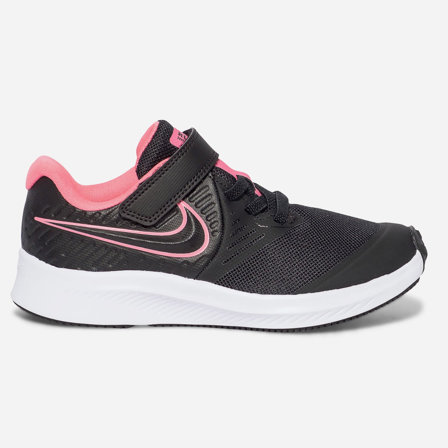 Tennis NIKE noire et rose fluo en cuir et mesh Baskets Sport ERAM