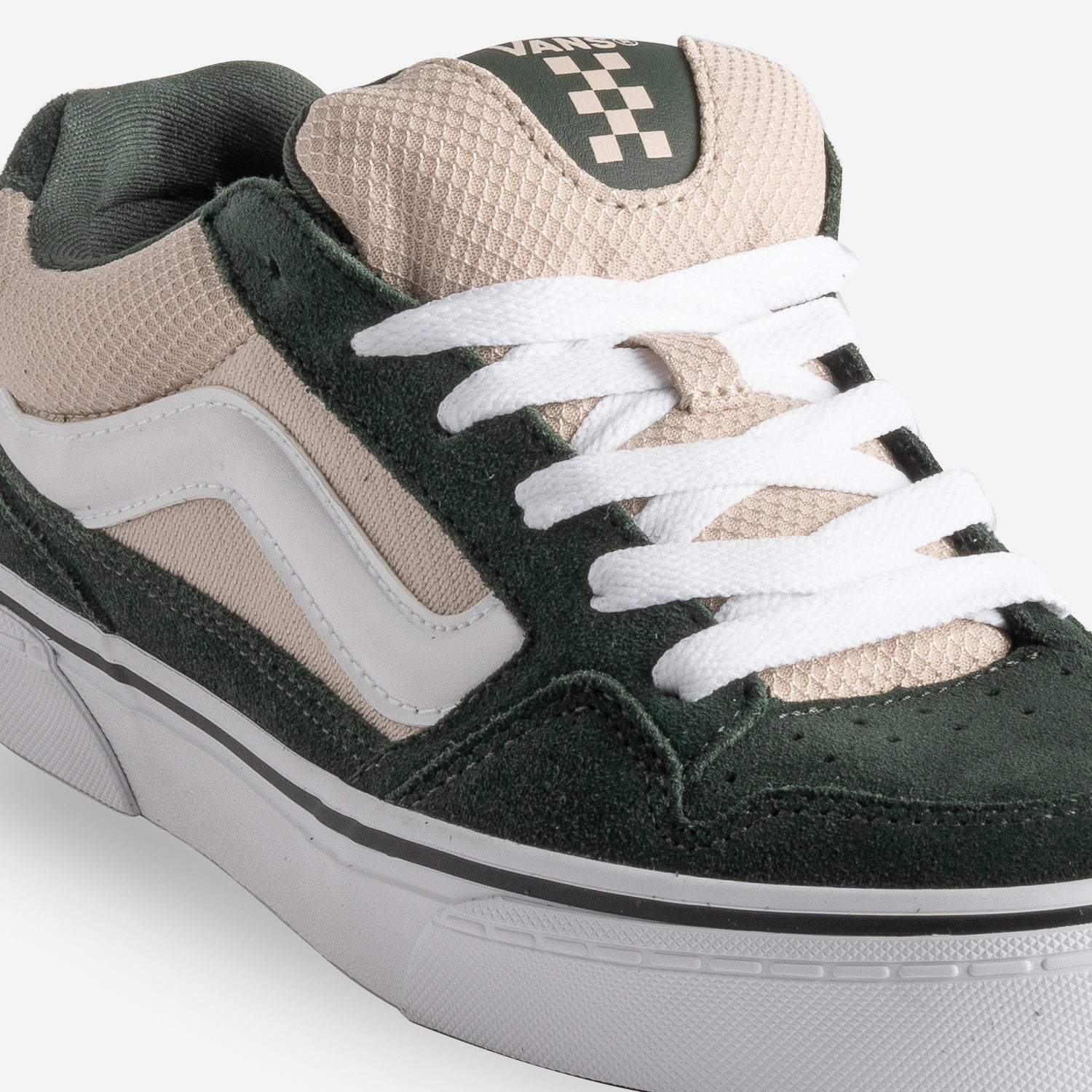 Tennis VANS vert fonce cuir velours mesh beige Baskets Tennis Sport ERAM
