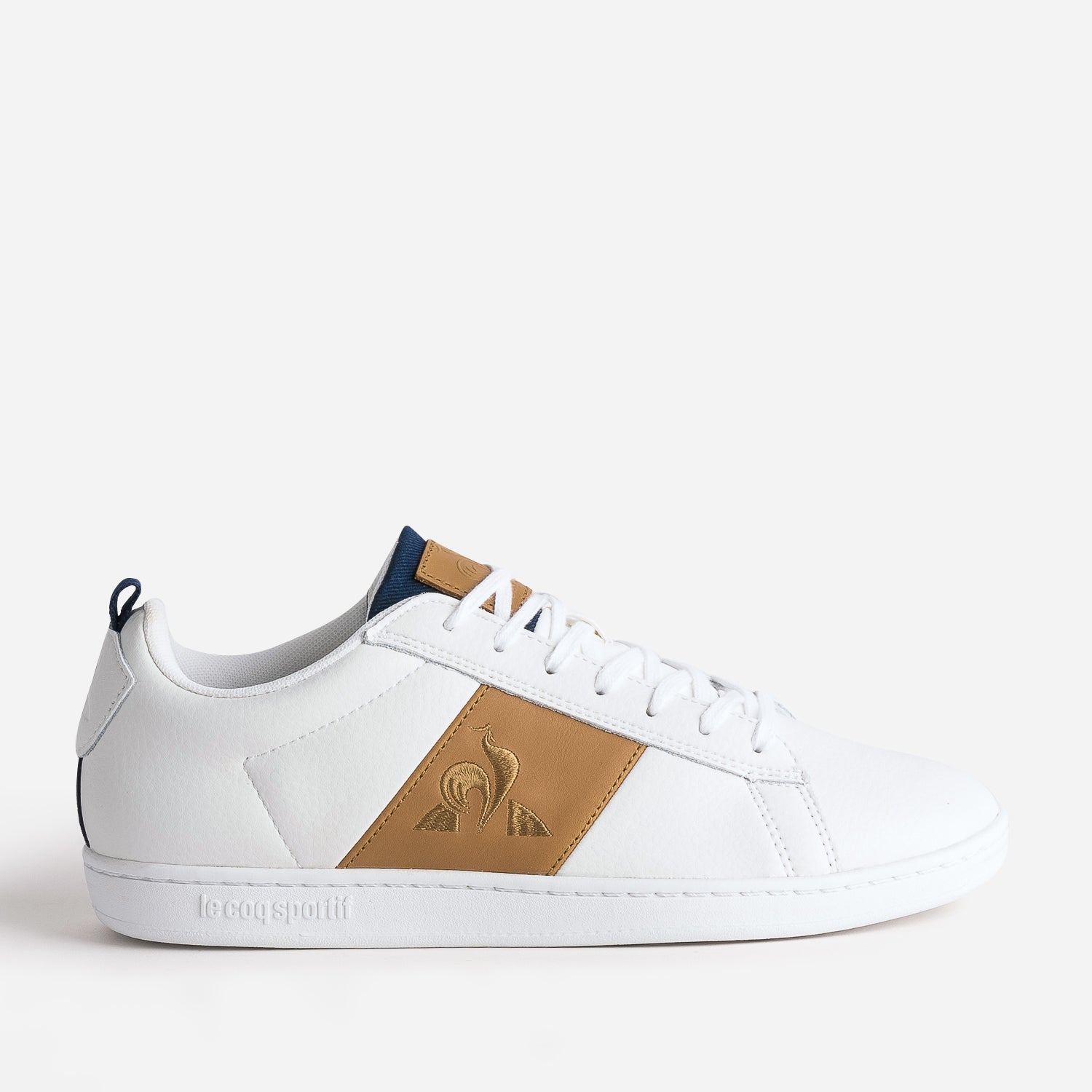 Tennis LE COQ SPORTIF en cuir blanc et camel