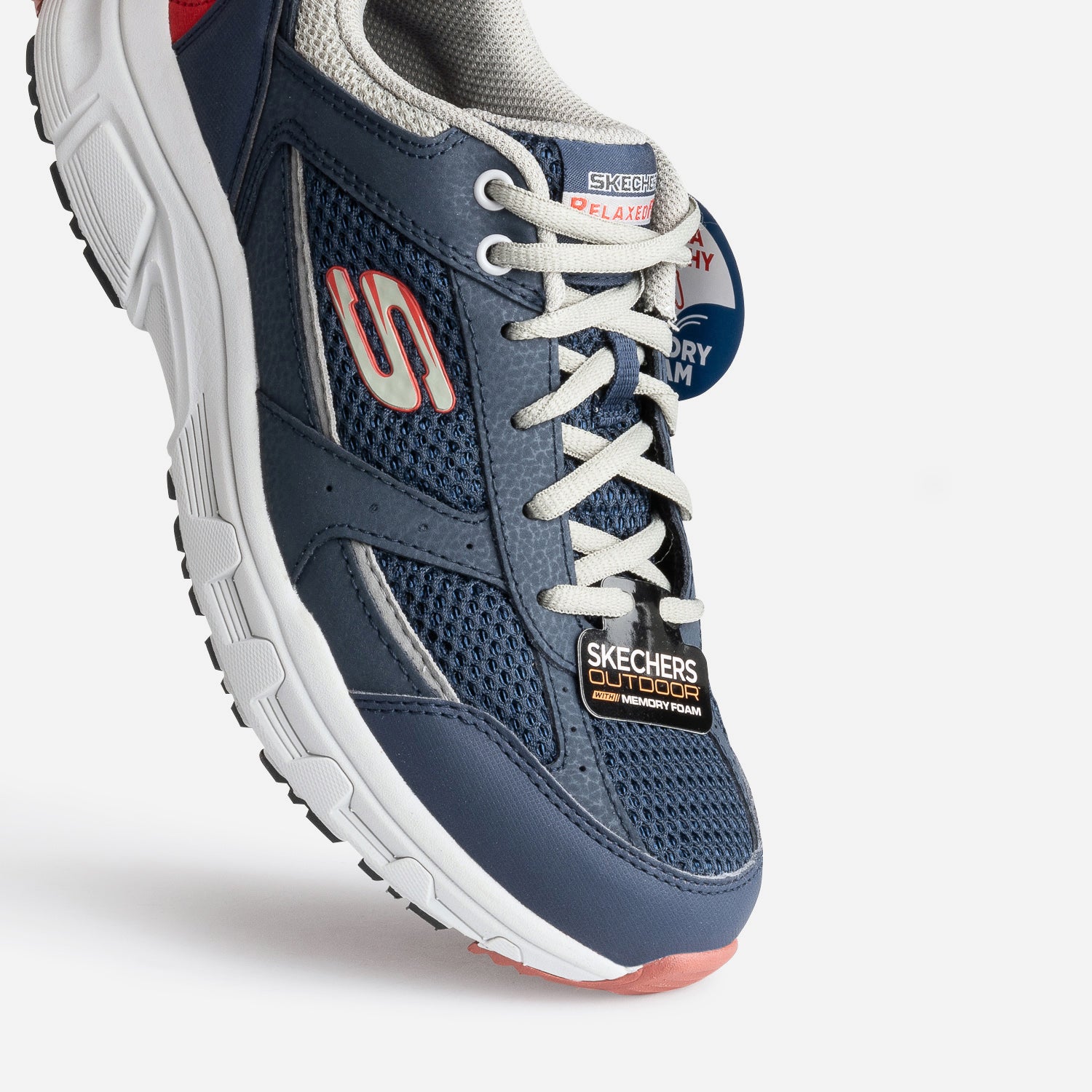 Tennis SKECHERS marine et grise bi matiere Baskets Tennis Sport ERAM