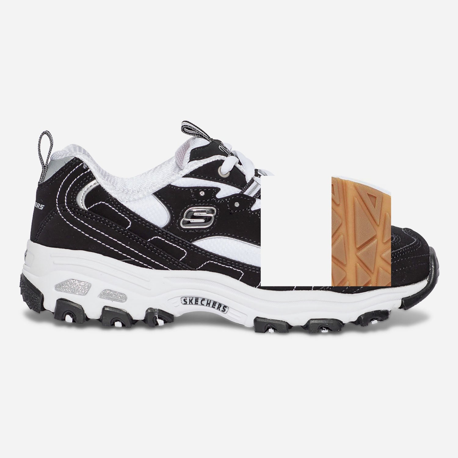 Skechers noir et blanche hot sale