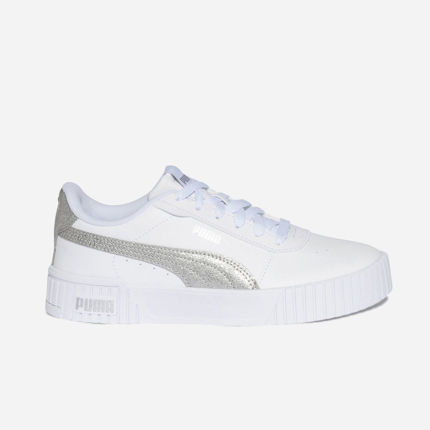 Tennis PUMA blanche et grise a plateforme Baskets Tennis Sport ERAM