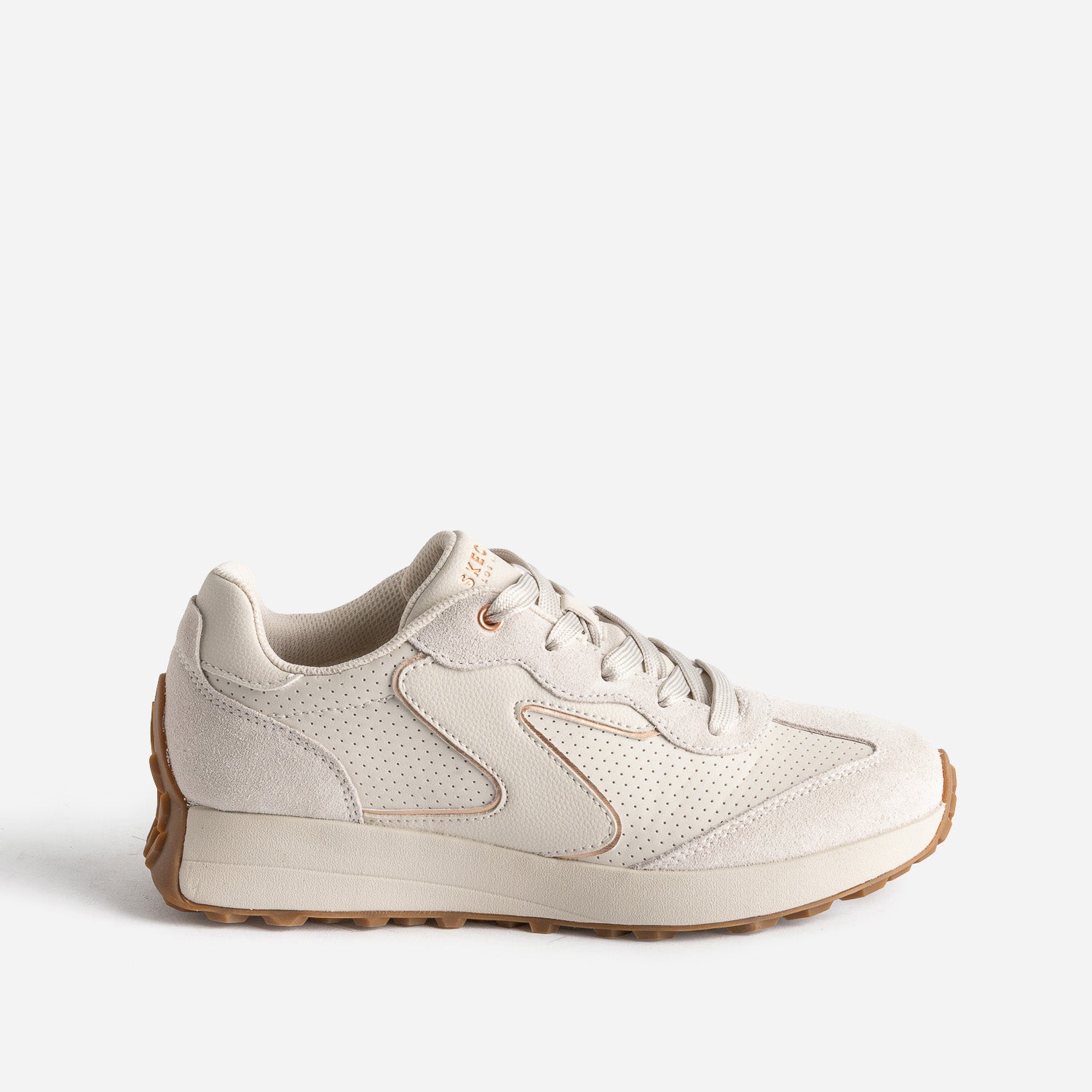 Tennis SKECHERS beige bi matiere
