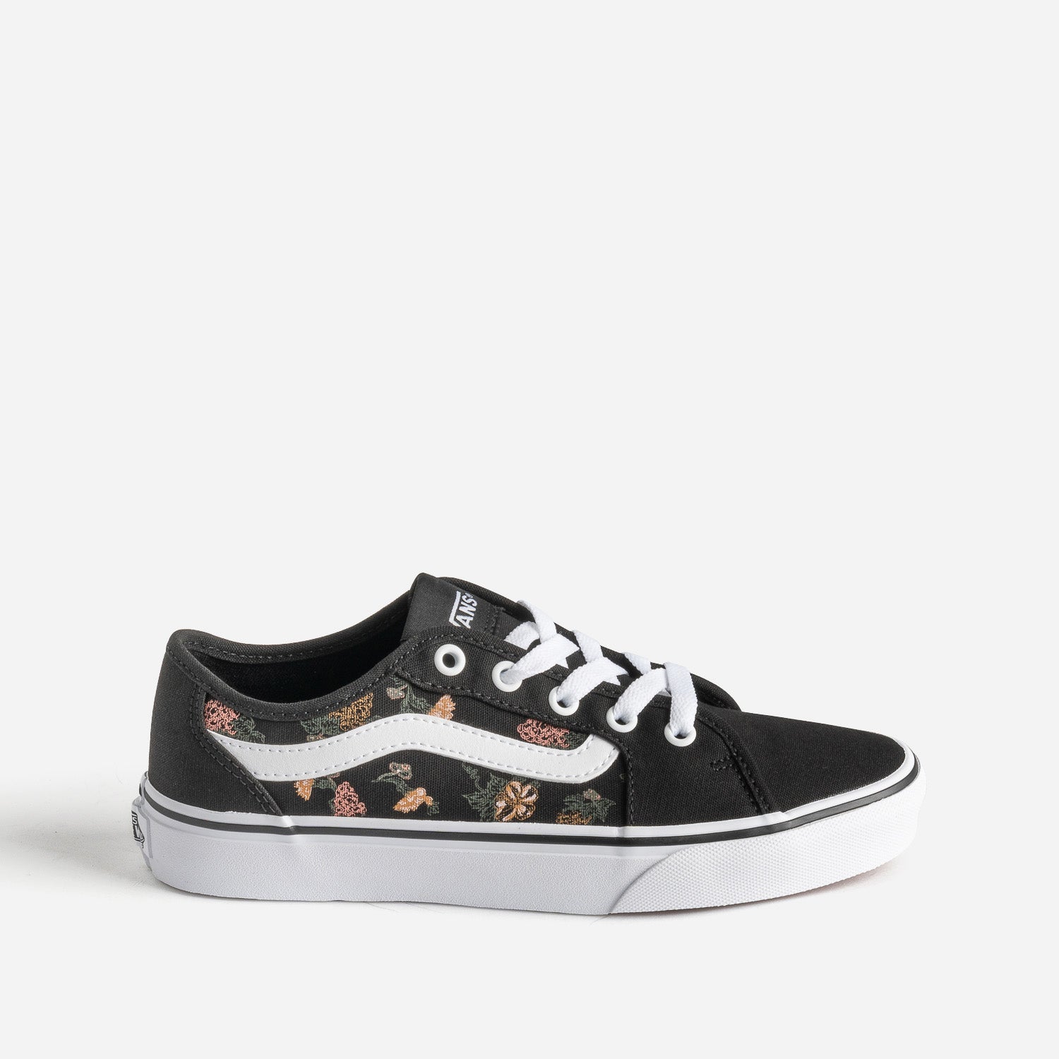 Vans noir a fleur store