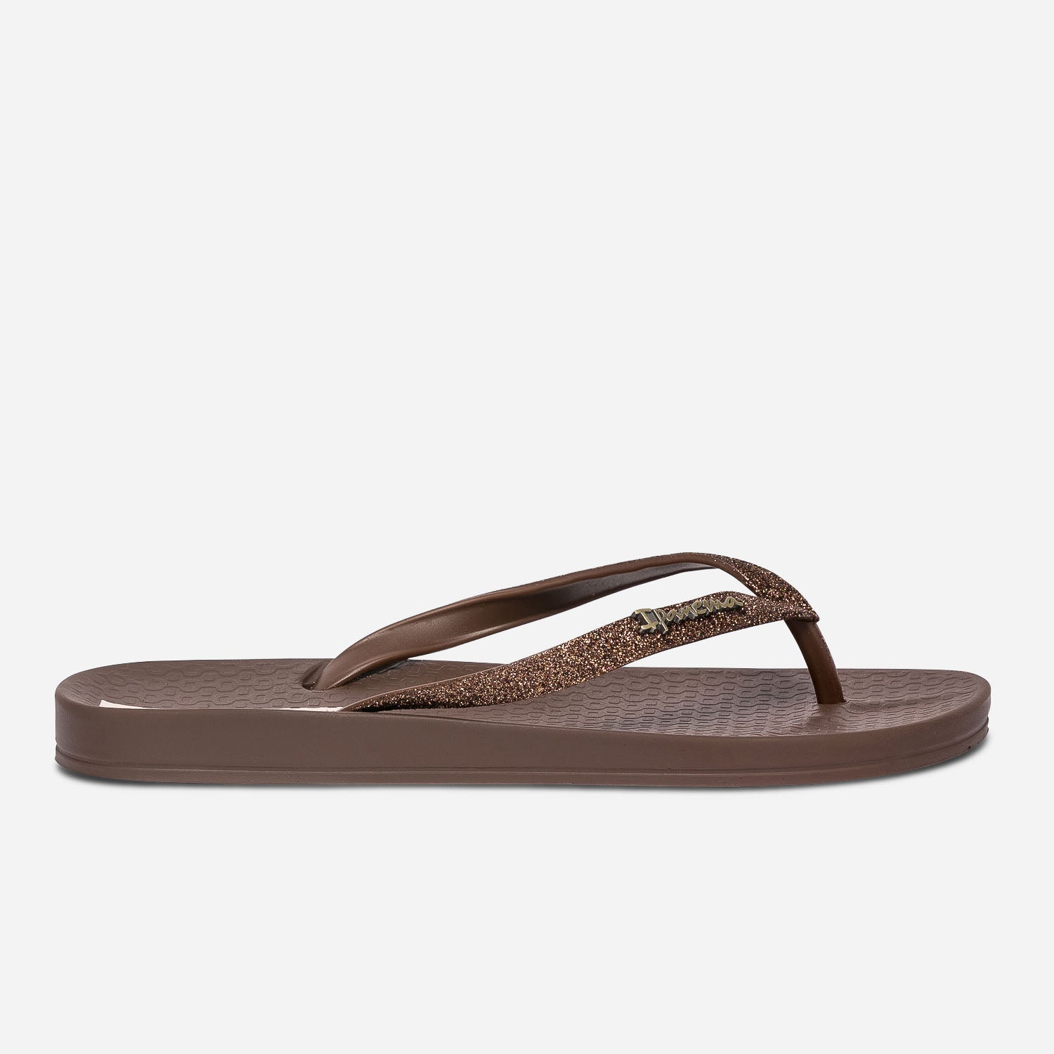 Tong IPANEMA marron brides paillet es
